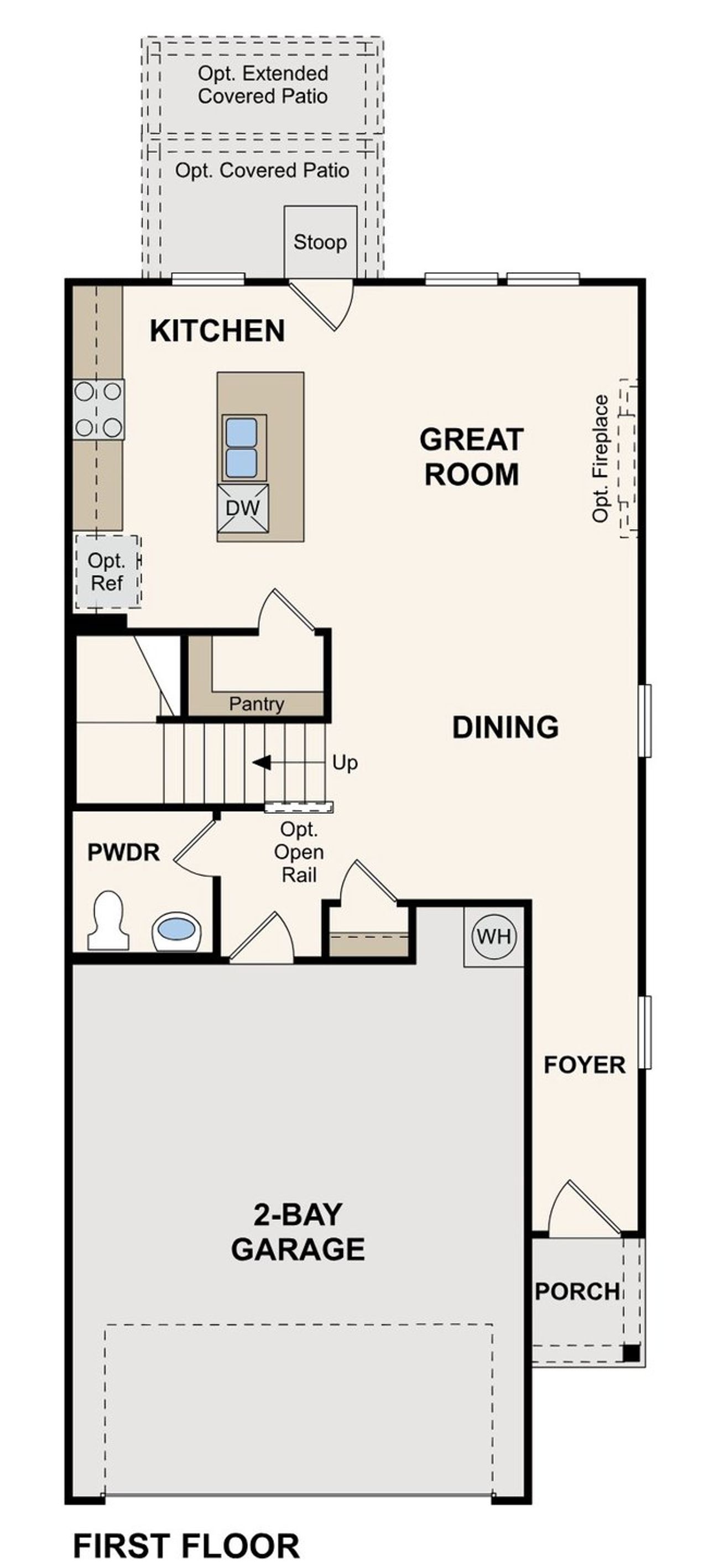 2D floor plan layout of this home in Rosemont Hill, San Antonio, TX (Image 2).