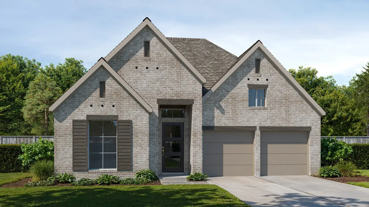 Representative exterior photo of a completed home built from the 2518W by Perry Homes in Canyon Falls, Northlake, TX (Image 2).