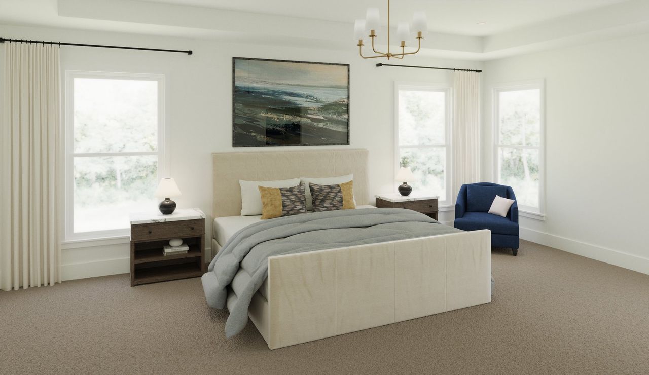 Representative furnished interior of a home built from the Birch by Fischer Homes in Leeland Farms, Fuquay Varina (Image 2). Representative furnished interior of a home built from the Birch by Fischer Homes in Leeland Farms, Fuquay Varina (Image 2).