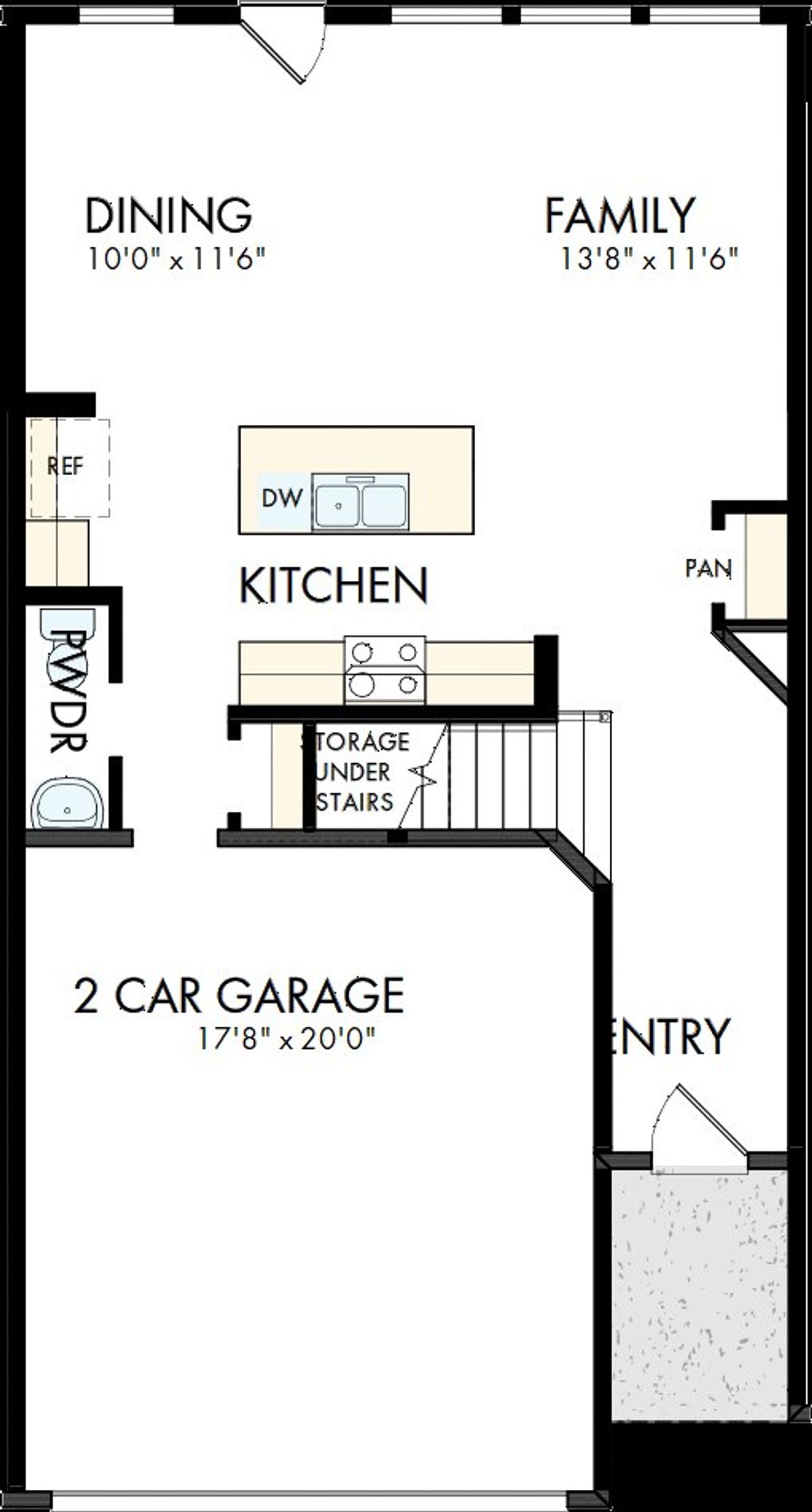 2D floor plan layout of this home in Crosscreek Walk – Overlook, Charleston, SC (Image 2).