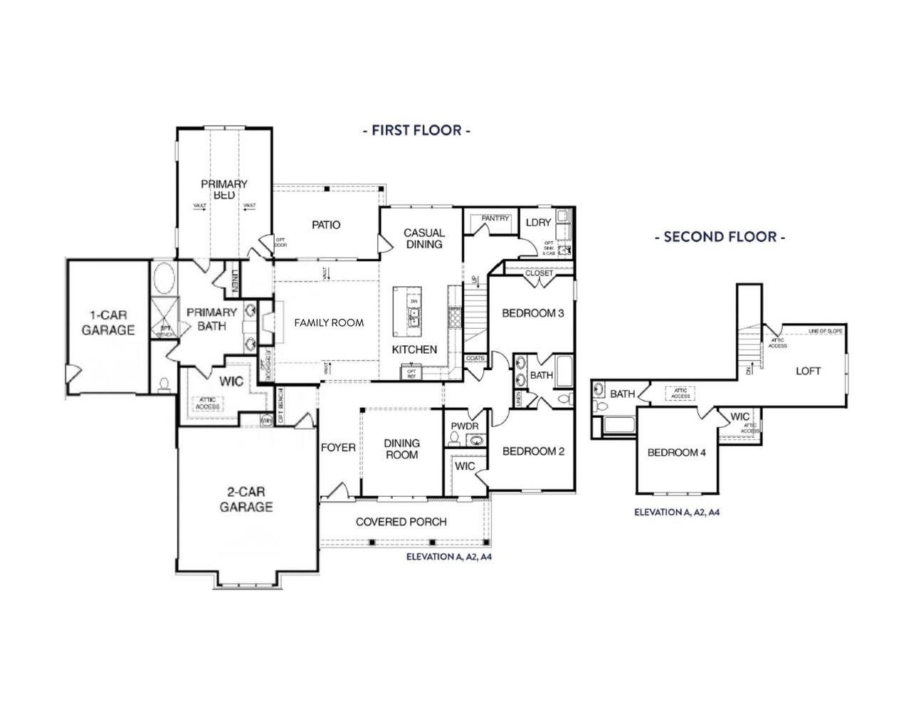 2D floor plan layout of this home in Grove Park, Covington, GA (Image 2).