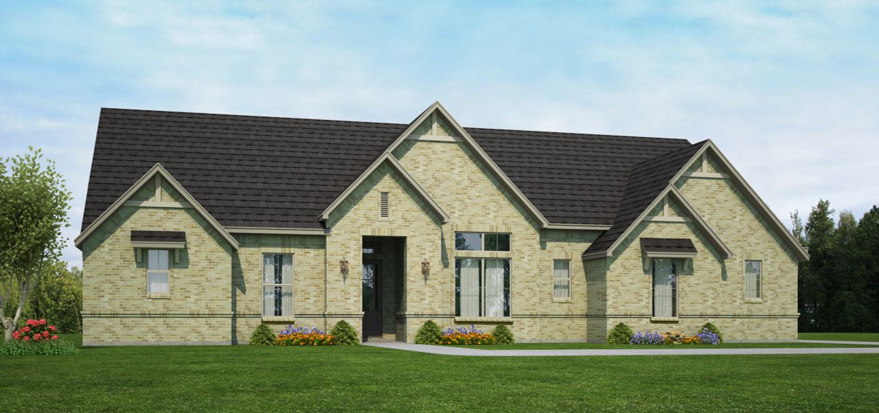 Representative exterior photo of a completed home built from the Catherine by Our Country Homes in Bella Crossing, Benbrook, TX (Image 2).
