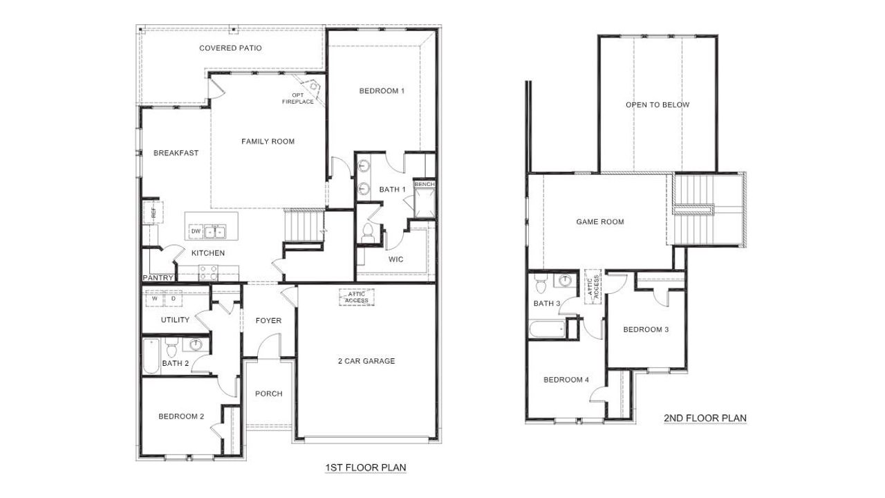 2D floor plan layout of this home in The Landing at Hidden Lakes, McKinney, TX (Image 2). 2D floor plan layout of this home in The Landing at Hidden Lakes, McKinney, TX (Image 2).