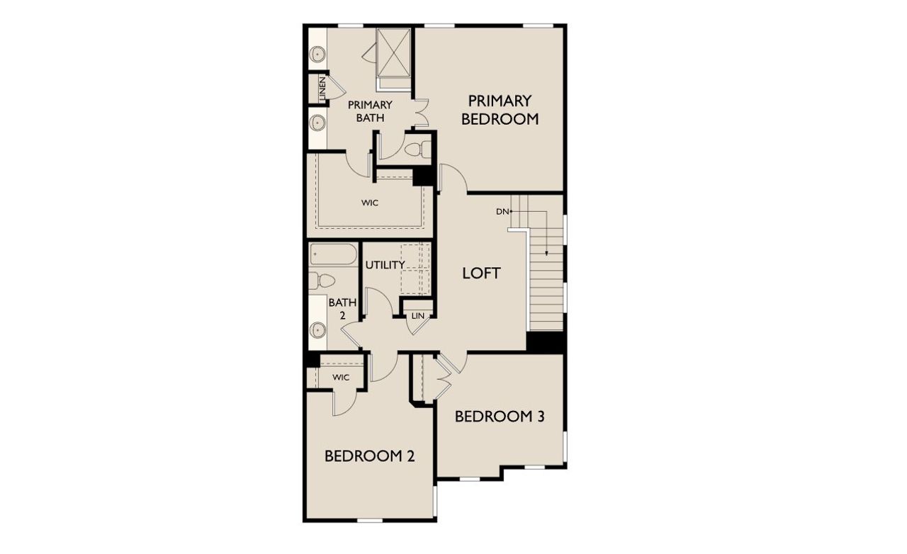 2D floor plan layout of this home in Sereno Oaks at Buckner Terrace, Dallas, TX (Image 2).