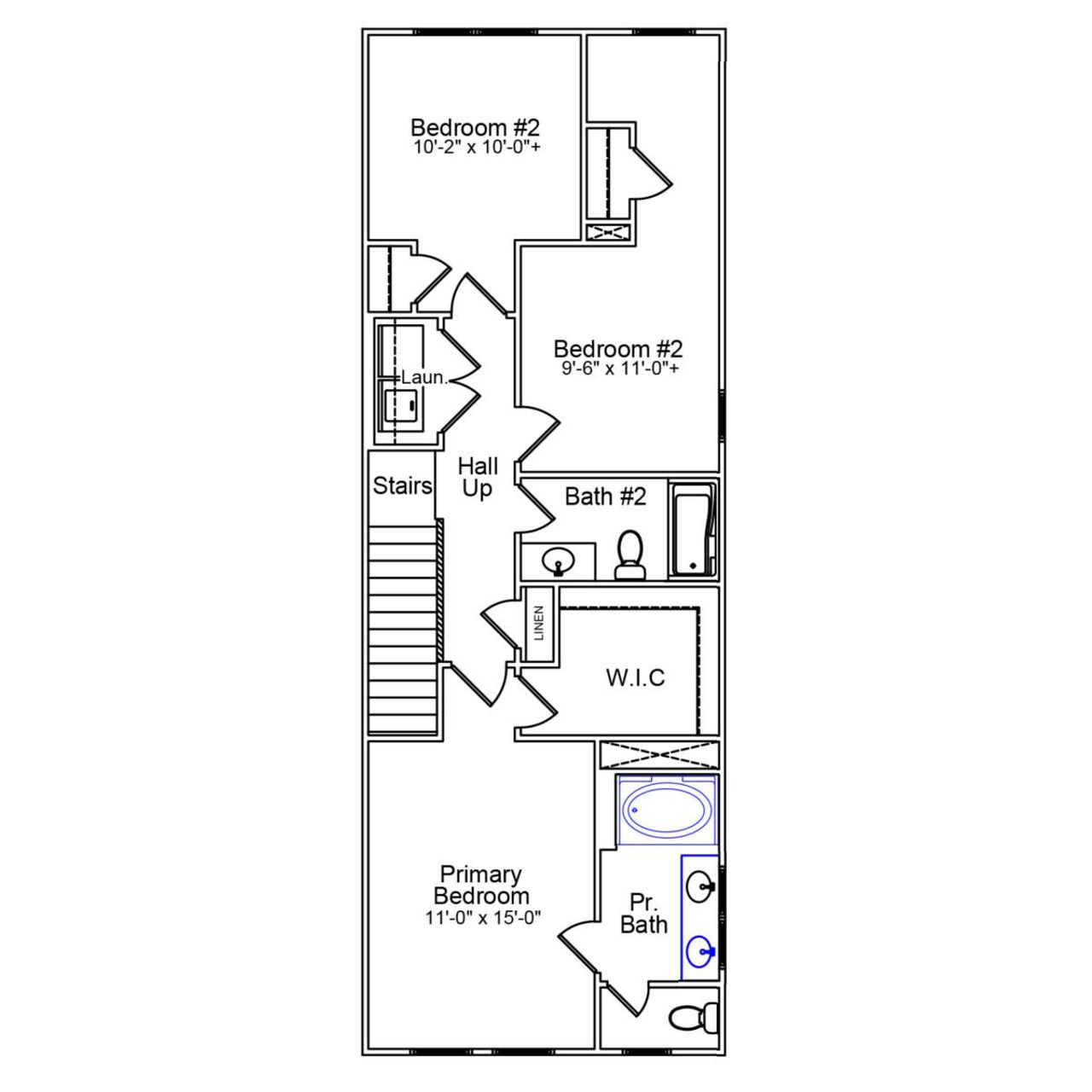2D floor plan layout of this home in Renaissance at White Oak, Garner, NC (Image 2). 2D floor plan layout of this home in Renaissance at White Oak, Garner, NC (Image 2).