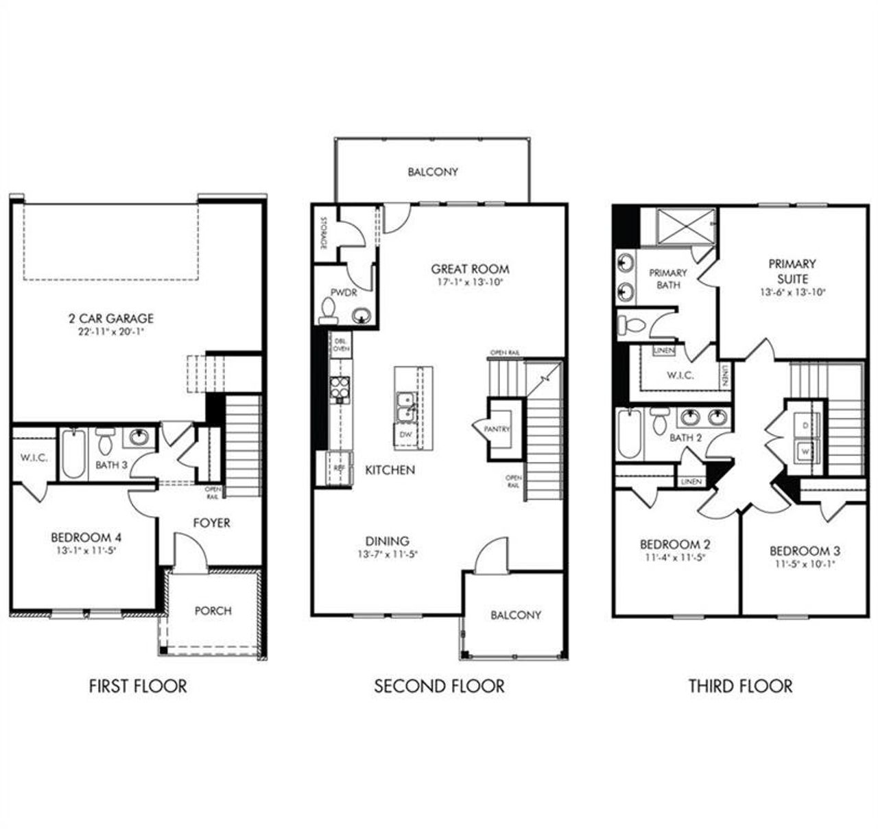 2D floor plan layout of this home in , Cumming, GA (Image 2).