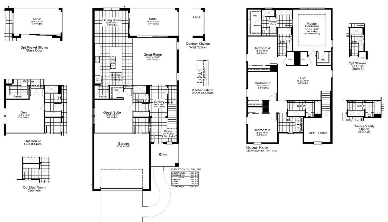 2D floor plan layout for the Vision by Neal Communities in Palm Grove, Lakewood Ranch, FL (Image 2).