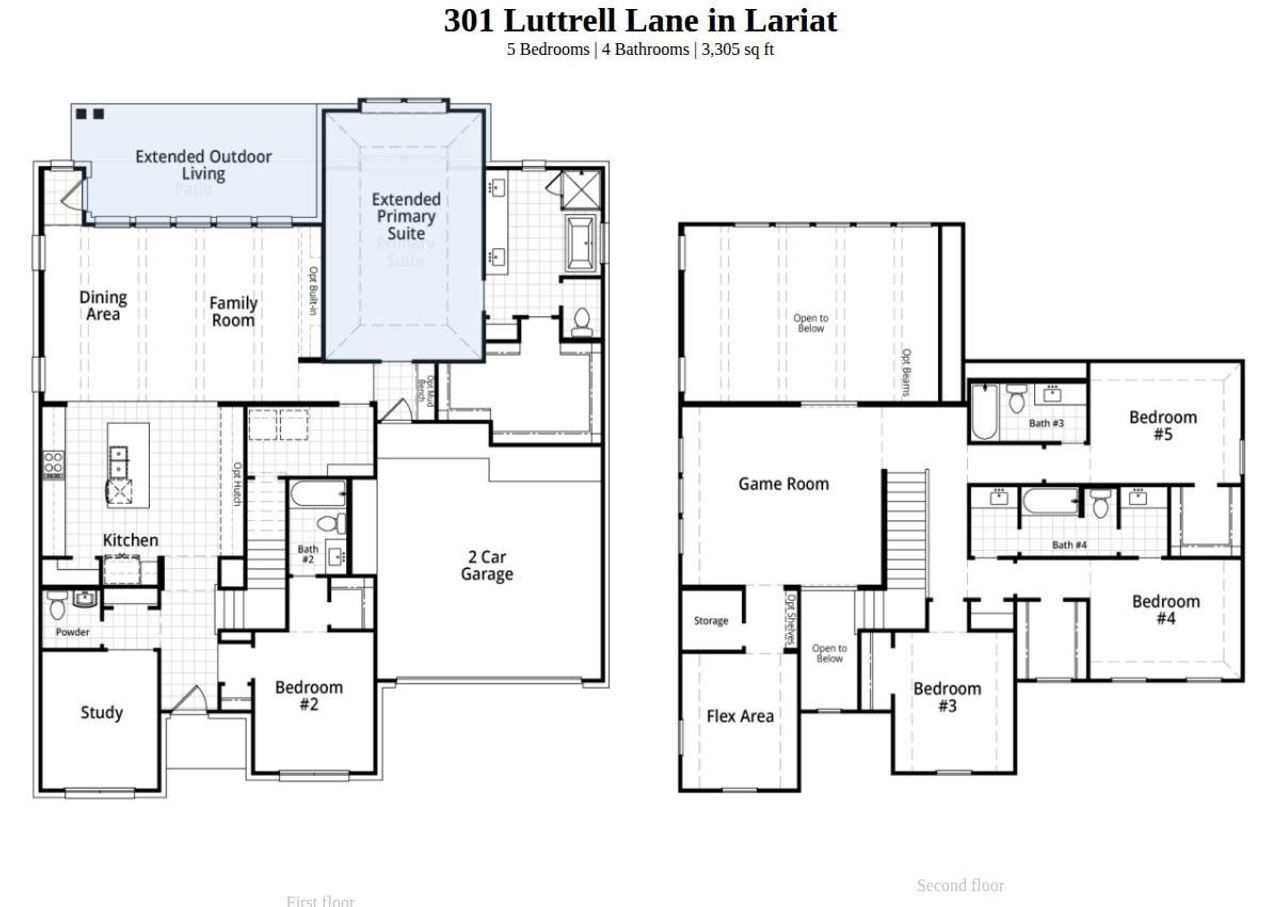 2D floor plan layout of this home in Lariat, Liberty Hill, TX (Image 2). 2D floor plan layout of this home in Lariat, Liberty Hill, TX (Image 2).