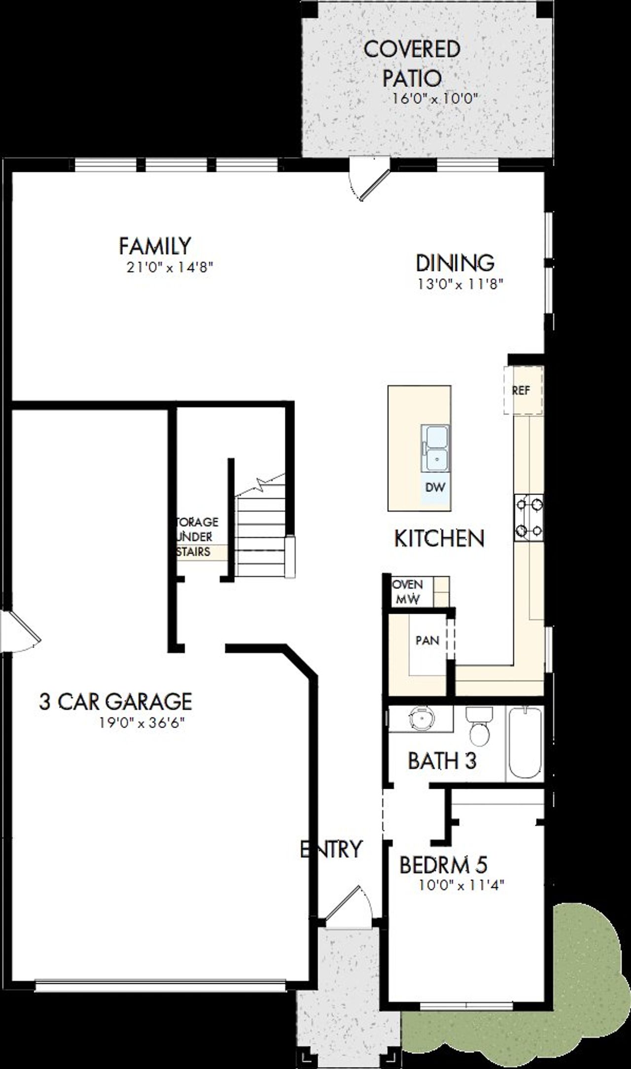 2D floor plan layout of this home in Artesa at Soleo, San Tan Valley, AZ (Image 2).