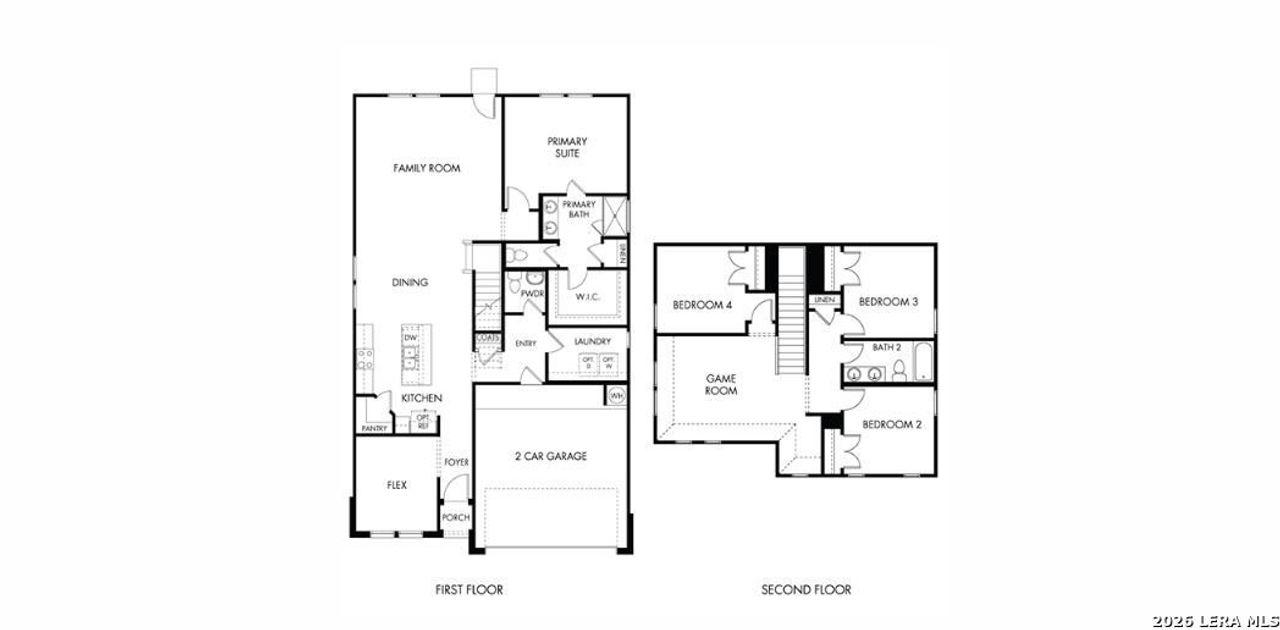 2D floor plan layout of this home in Stetson Ridge, Marion, TX (Image 2).