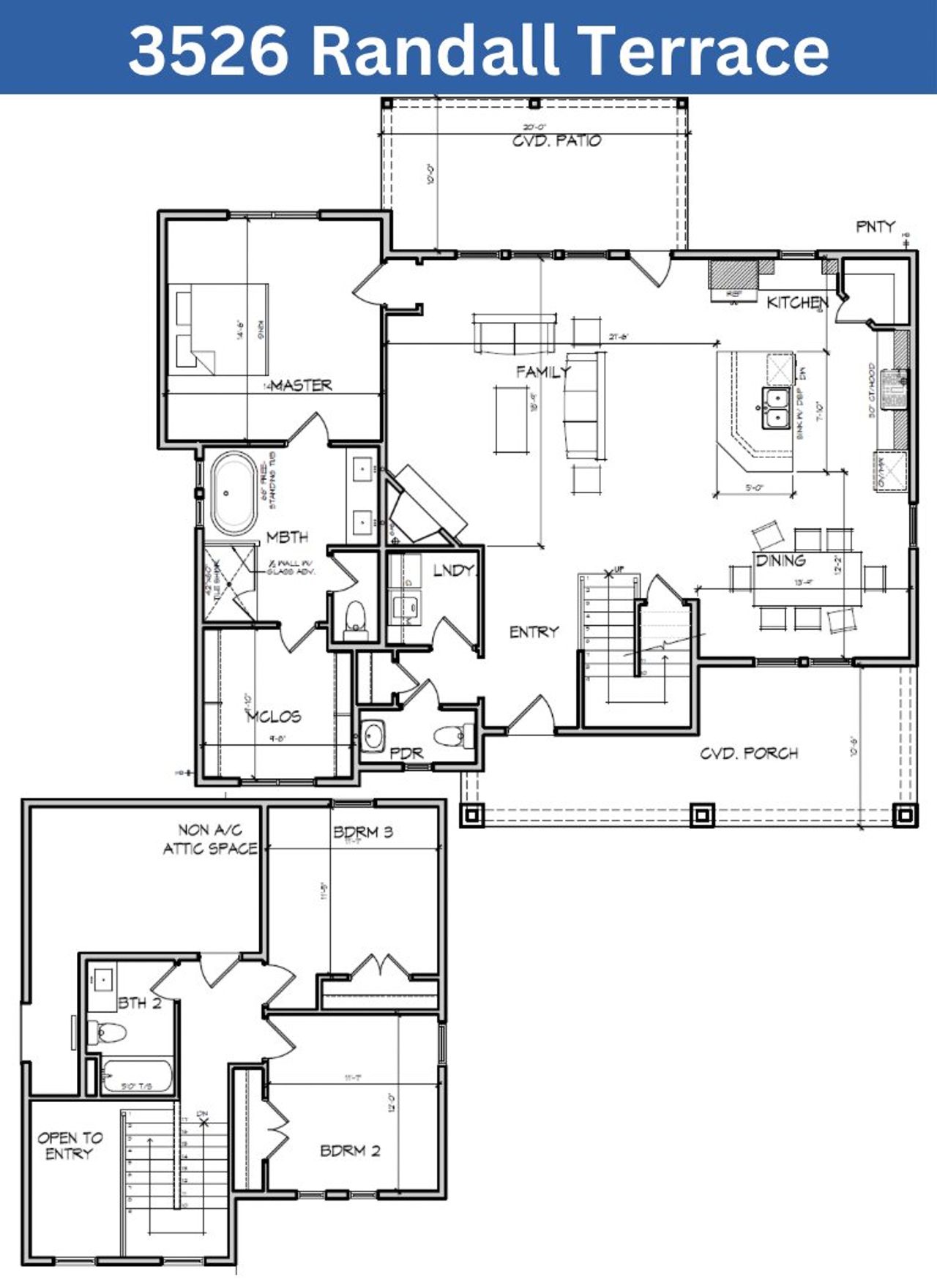 2D floor plan layout of this home in Heritage Towne, Midlothian, TX (Image 2).