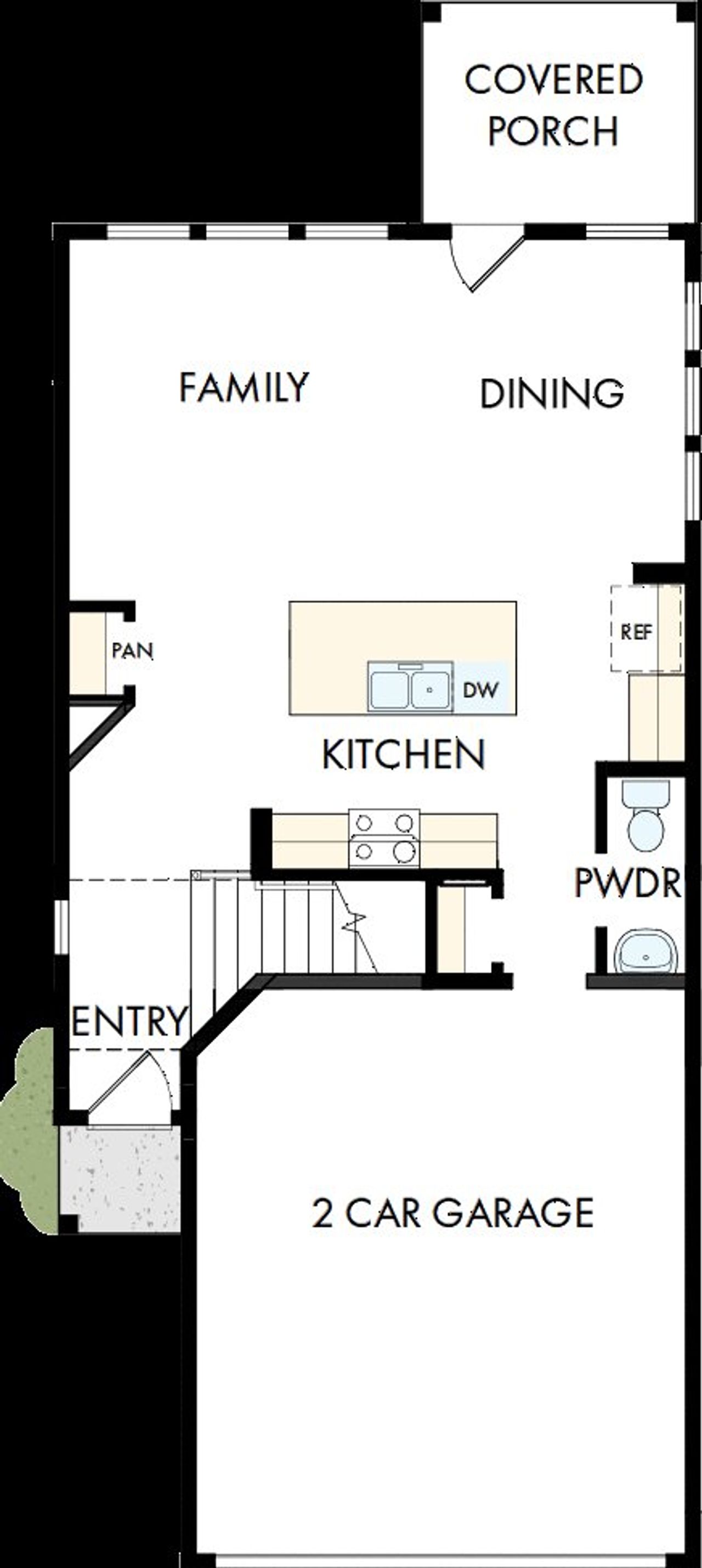 2D floor plan layout of this home in The Twilight at Goodnight Ranch, Austin, TX (Image 2).
