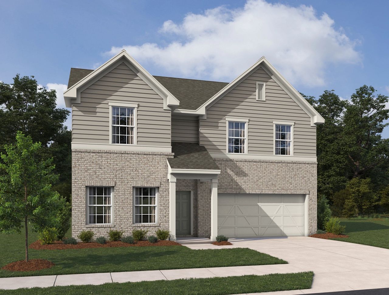 Representative exterior photo of a completed home built from the Astrid by Ashton Woods in Langston Reserve, Cartersville, GA (Image 2).