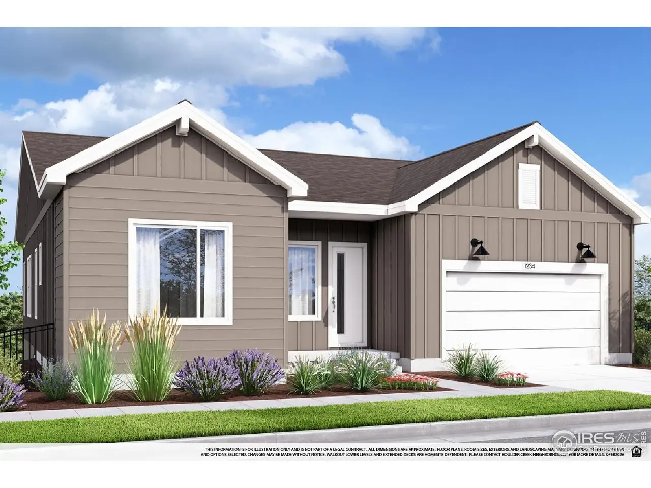Front exterior of a new home in , Fort Collins, CO, highlighting curb appeal (Image 2).