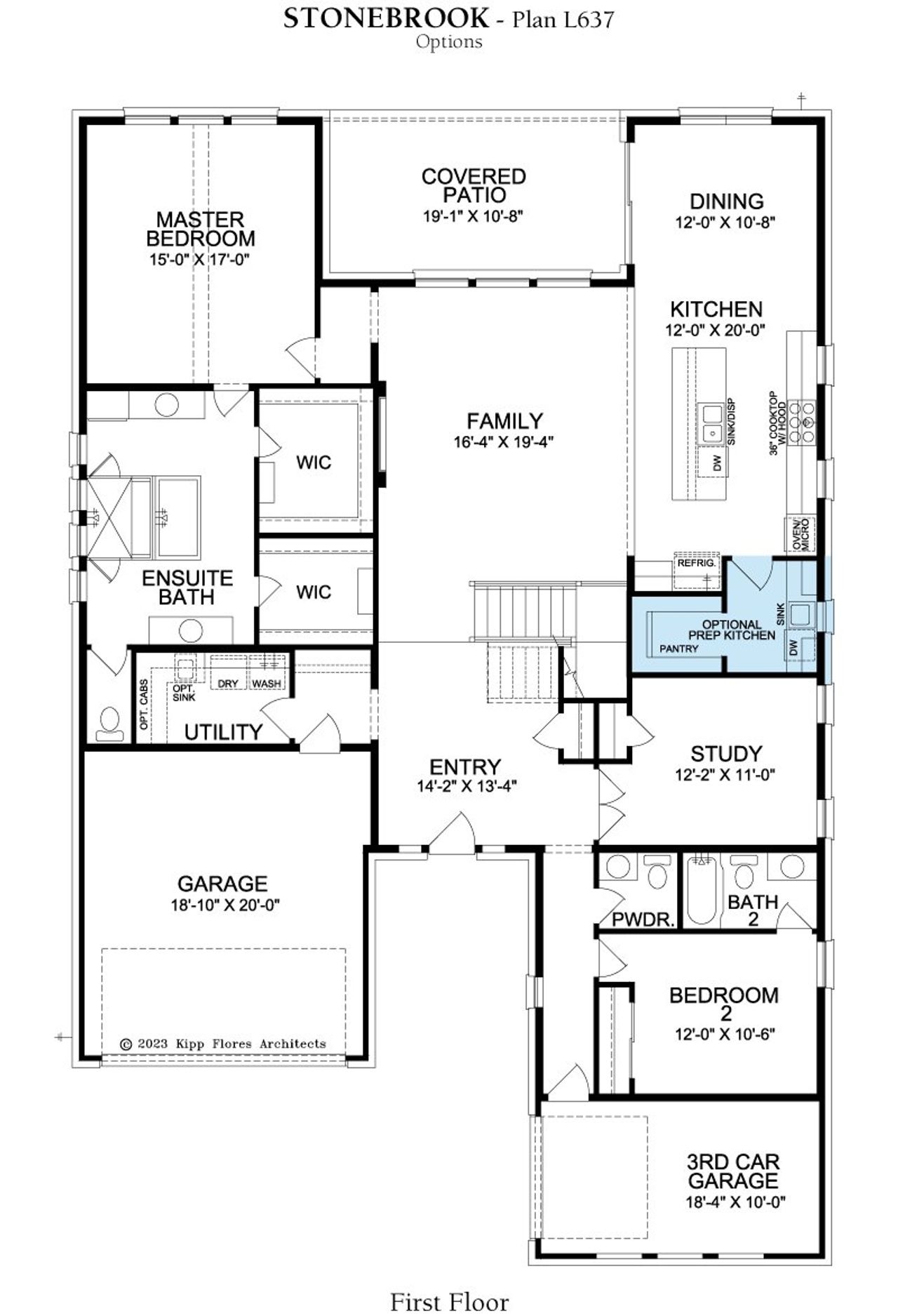 2D floor plan layout for the Stonebrook by Landon Homes in Lexington Frisco, Frisco, TX (Image 2).