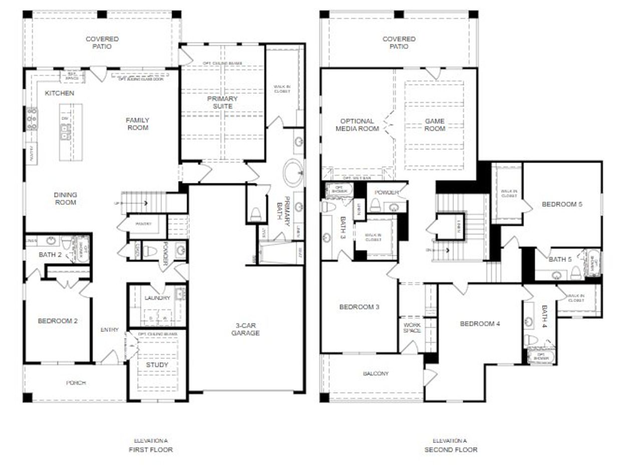 2D floor plan layout of this home in Milky Way at River Place, Austin, TX (Image 2). 2D floor plan layout of this home in Milky Way at River Place, Austin, TX (Image 2).