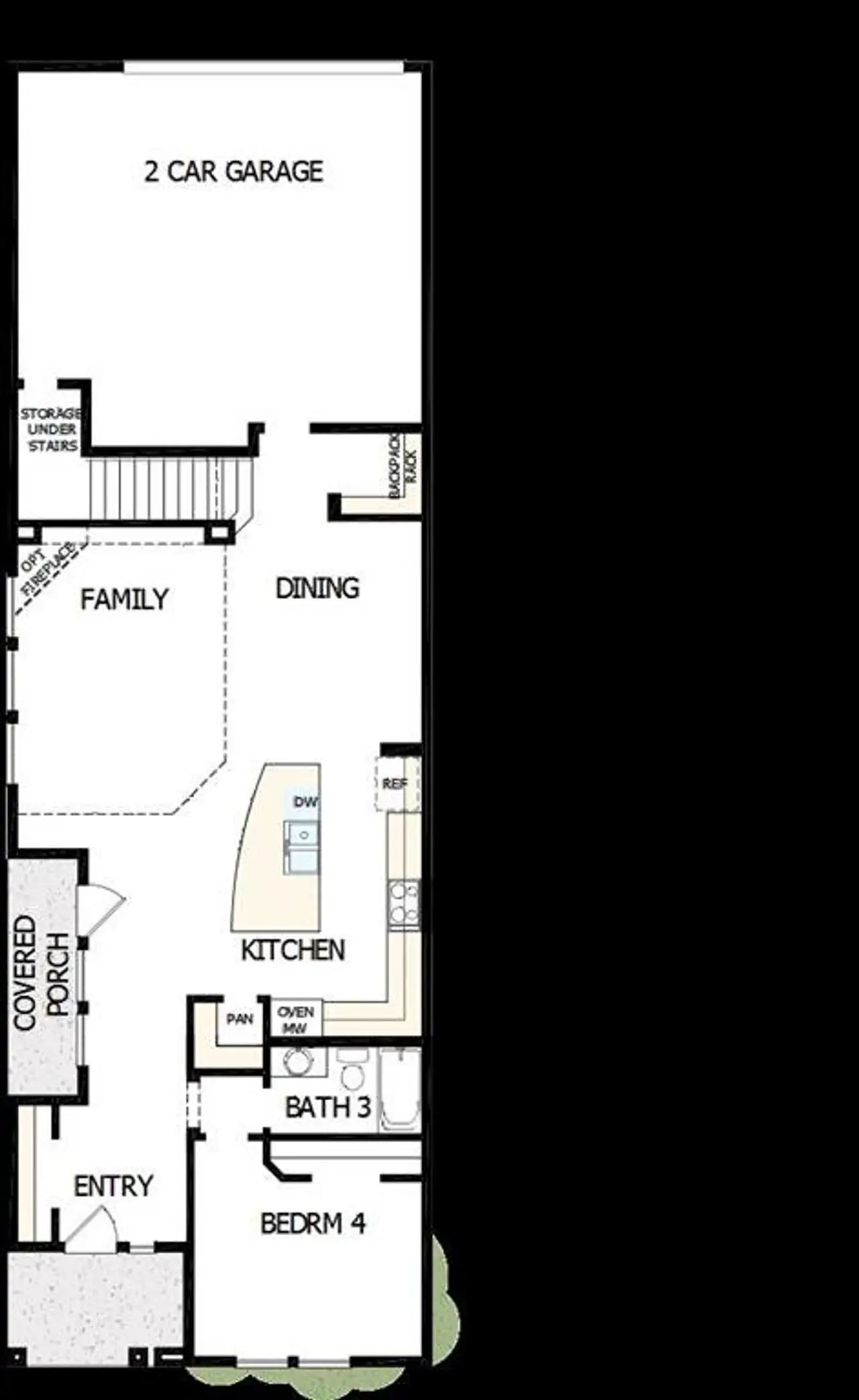 2D floor plan layout of this home in The Retreat at Harvest, Argyle, TX (Image 2).