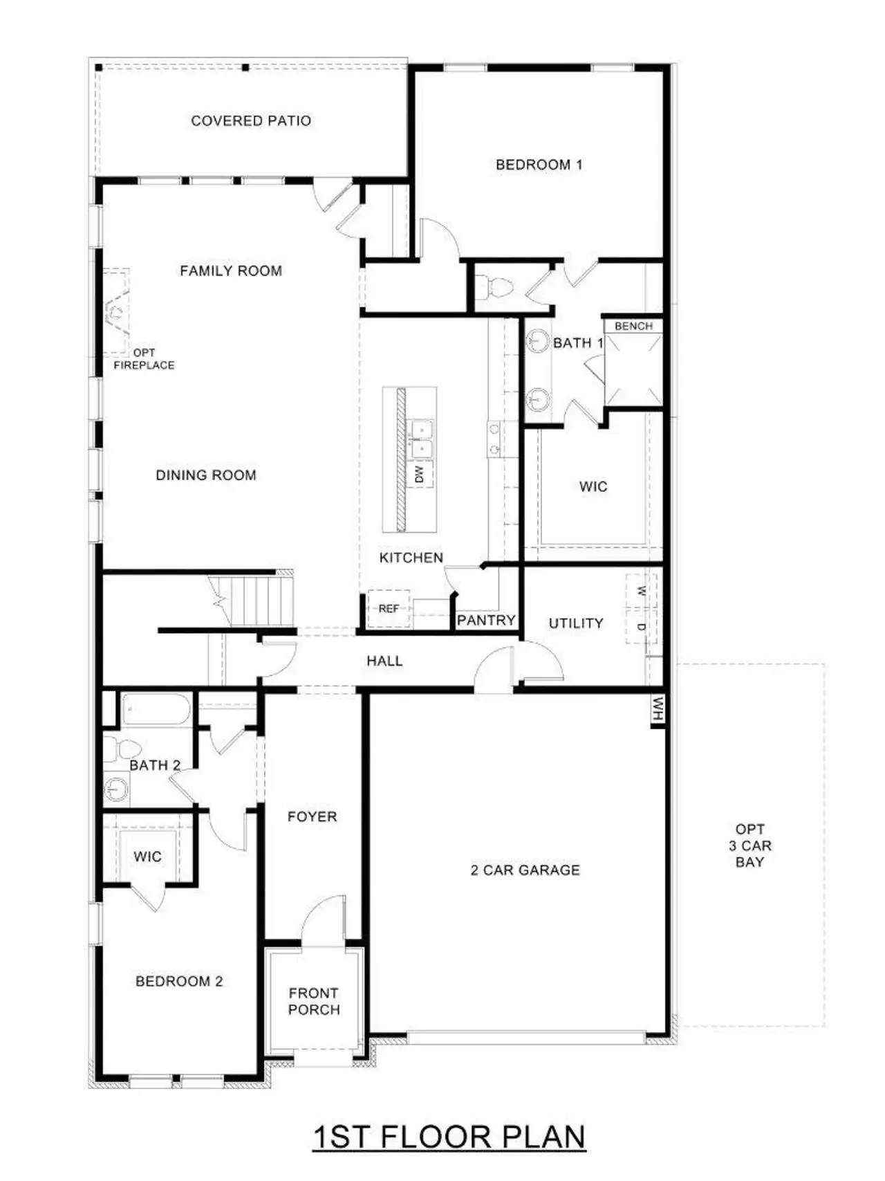 2D floor plan layout of this home in Prairie Oaks, Oak Point, TX (Image 2).