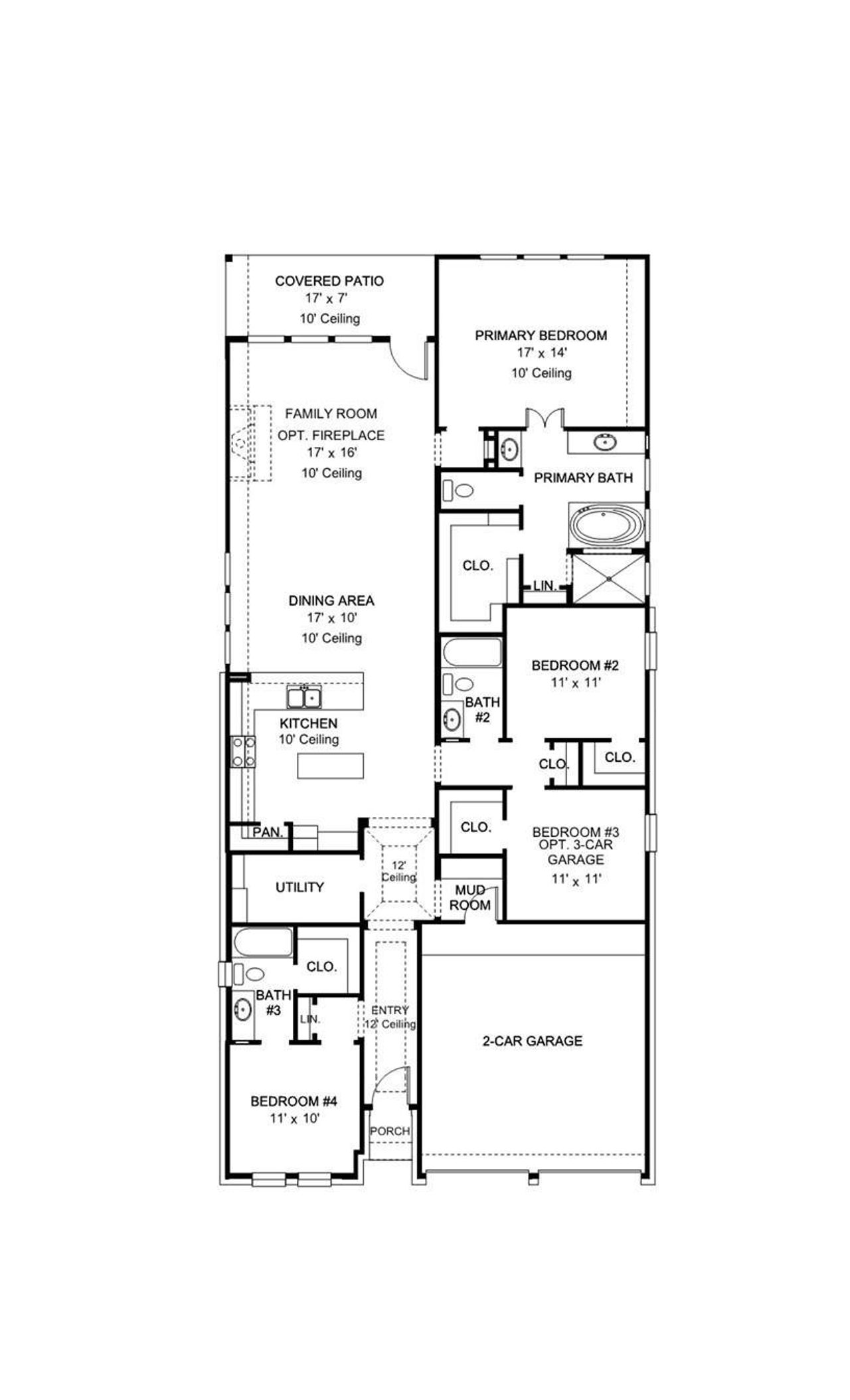 2D floor plan layout of this home in Valencia, Manvel, TX (Image 2).