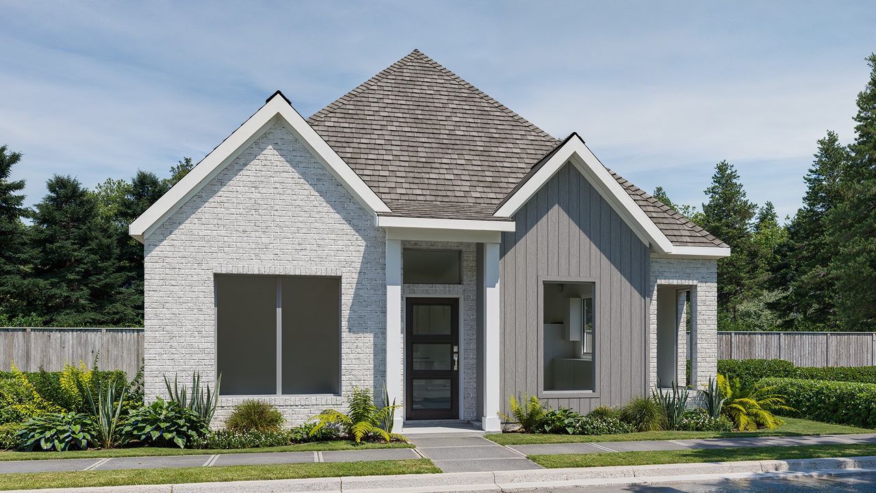 Representative exterior photo of a completed home built from the 1760W by Perry Homes in Bridgeland Central 40', Cypress, TX (Image 2). Representative exterior photo of a completed home built from the 1760W by Perry Homes in Bridgeland Central 40', Cypress, TX (Image 2).