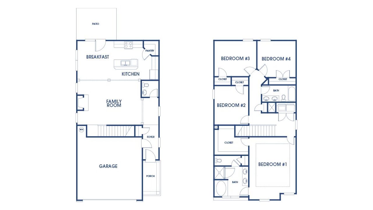 2D floor plan layout of this home in Shoal Creek, Hampton, GA (Image 2).