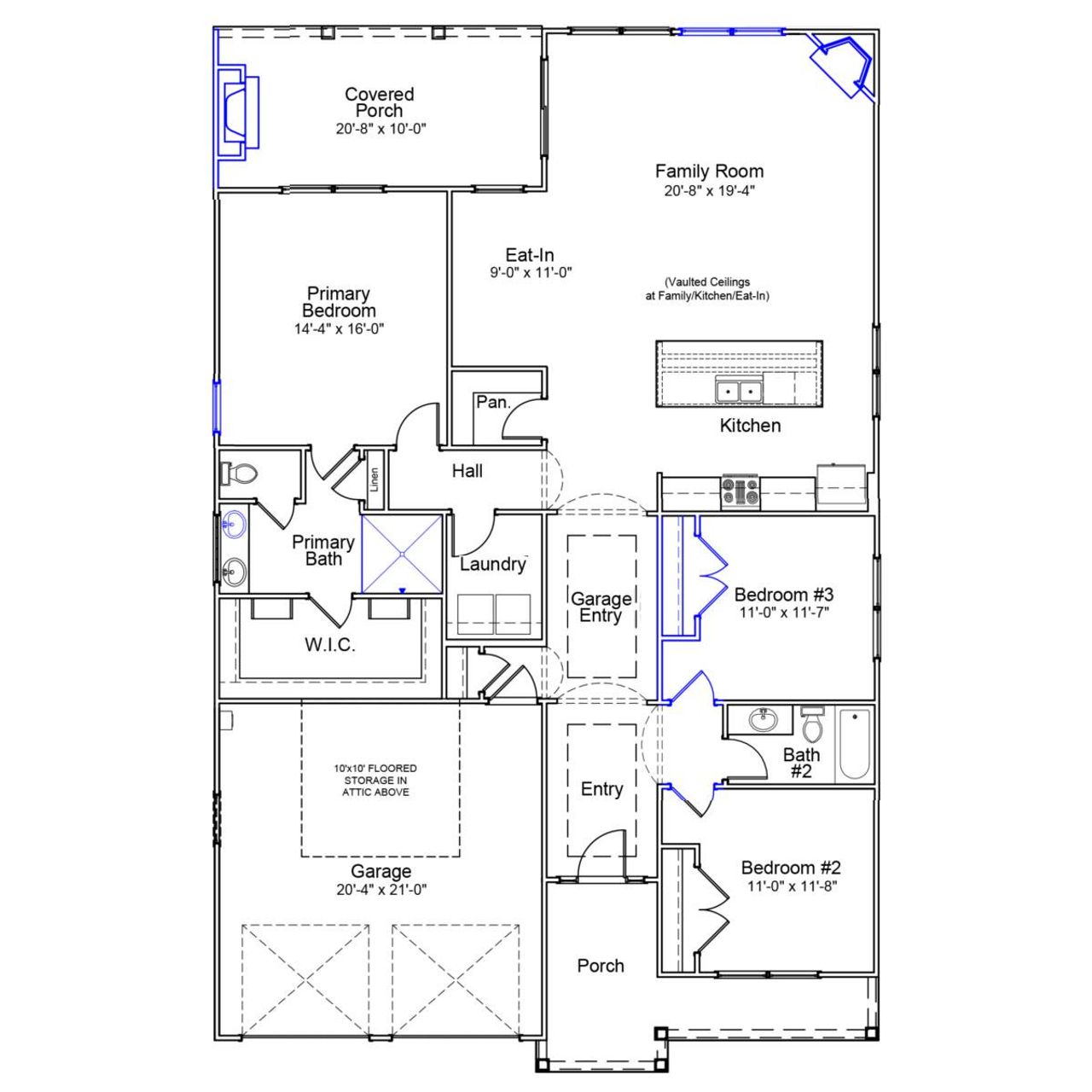 2D floor plan layout of this home in Brayden, Advance, NC (Image 2).