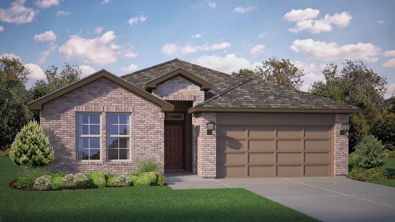 Representative exterior photo of a completed home built from the Acadia by D.R. Horton in Treeline, Justin, TX (Image 2).