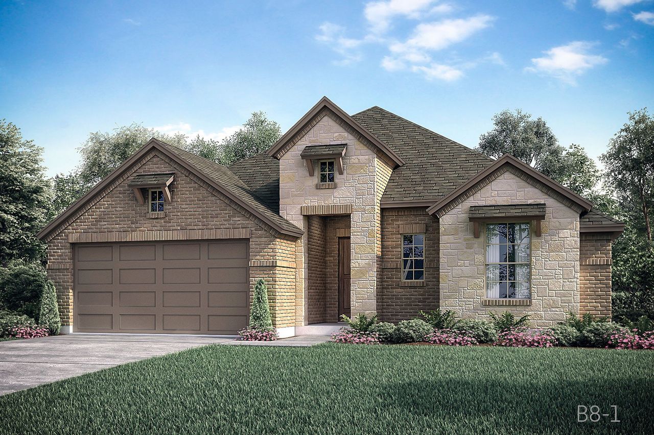 Representative exterior photo of a completed home built from the Boise by John Houston Homes in The Oasis - Phase 1, Waxahachie, TX (Image 2). Representative exterior photo of a completed home built from the Boise by John Houston Homes in The Oasis - Phase 1, Waxahachie, TX (Image 2).