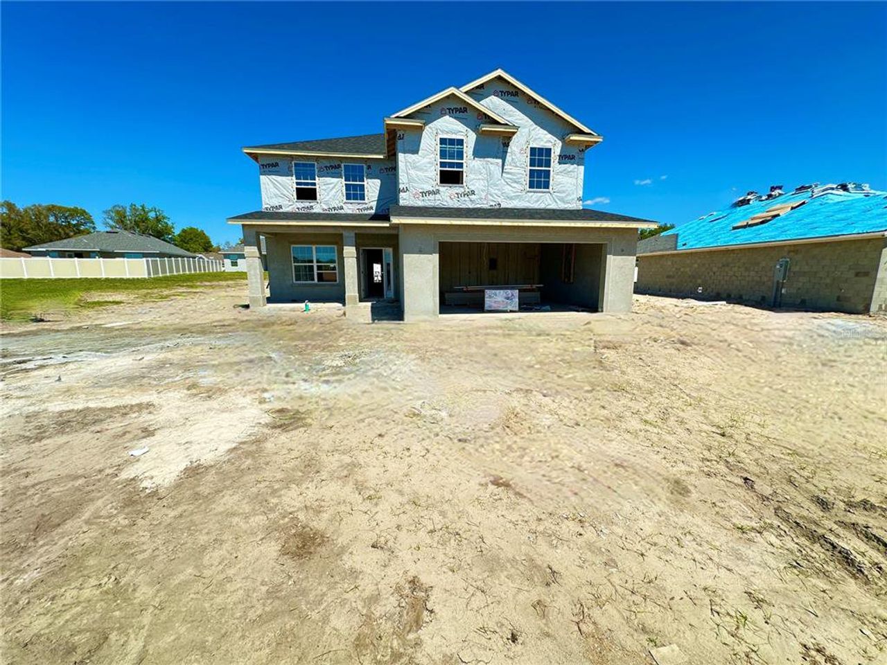 In-progress construction of a new home in , Ocala, FL (Image 2).