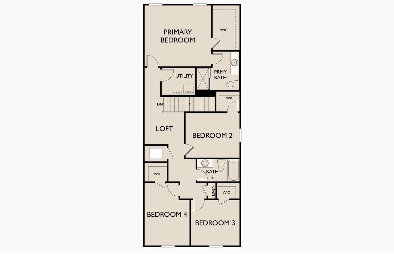 2D floor plan layout of this home in Pelham Square, Deland, FL (Image 2).