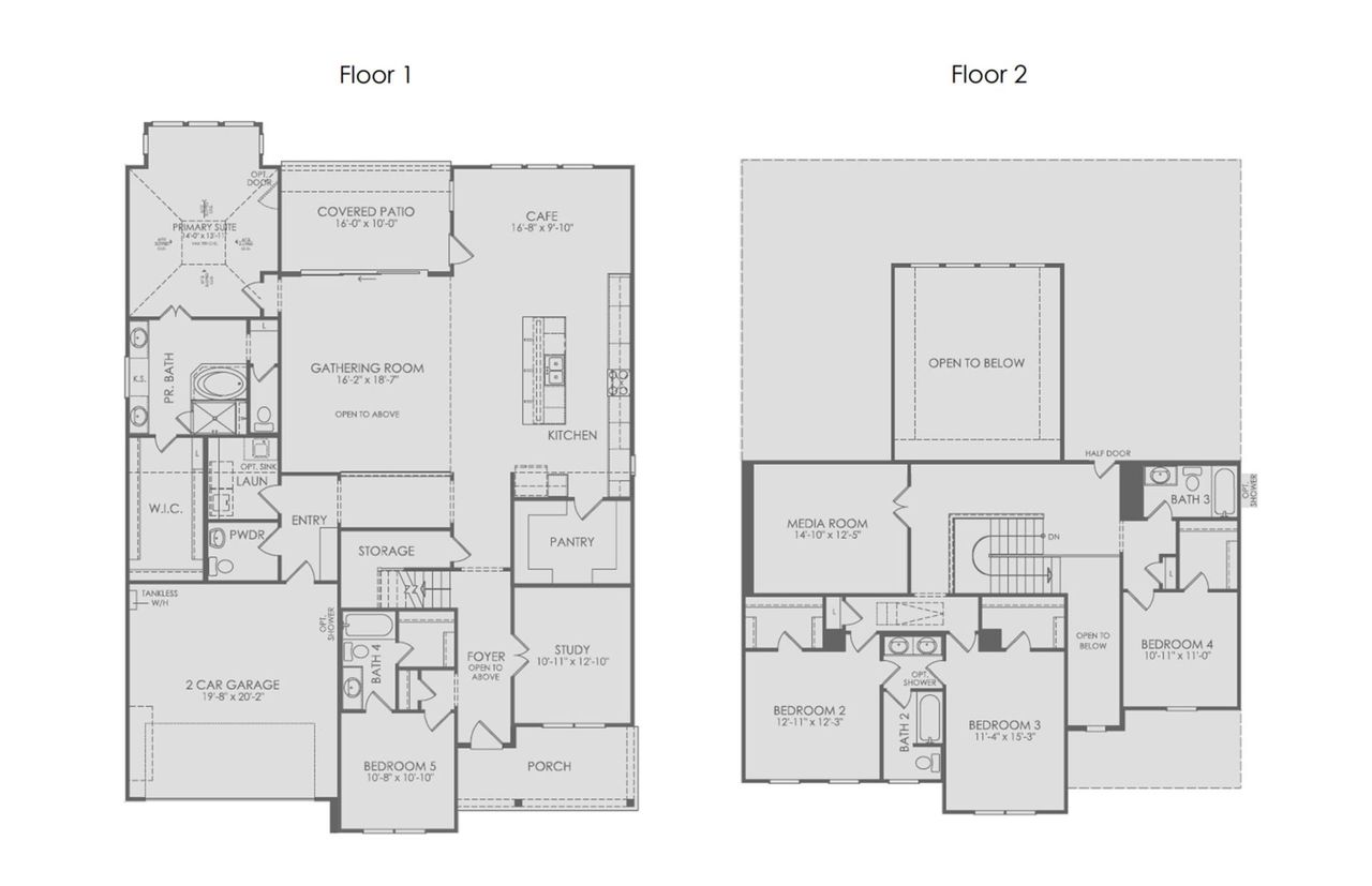 2D floor plan layout of this home in Highland Lakes, McKinney, TX (Image 2). 2D floor plan layout of this home in Highland Lakes, McKinney, TX (Image 2).