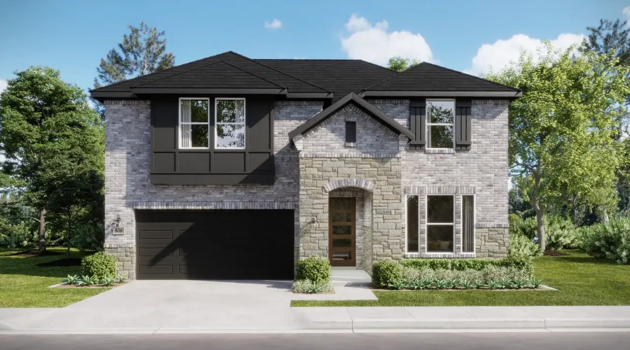 Representative exterior photo of a completed home built from the Solace by Risewell Homes in El Dorado, Granbury, TX (Image 2).