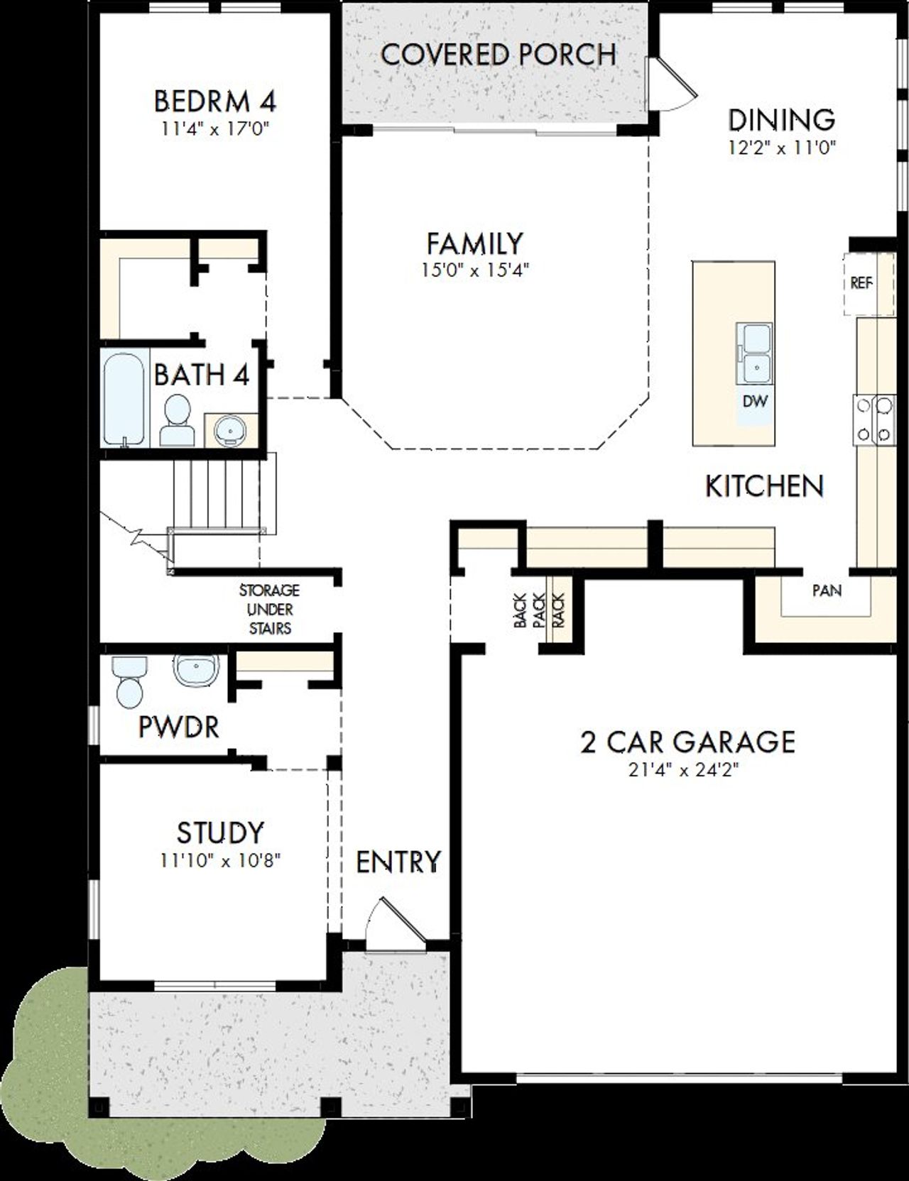 2D floor plan layout of this home in Settingdown Farms, Cumming, GA (Image 2).