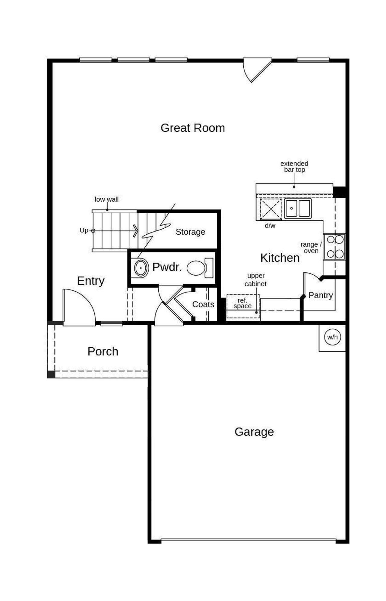 This floor plan features 3 bedrooms, 2 full baths, 1 half bath, and over 1,700 square feet of living space.