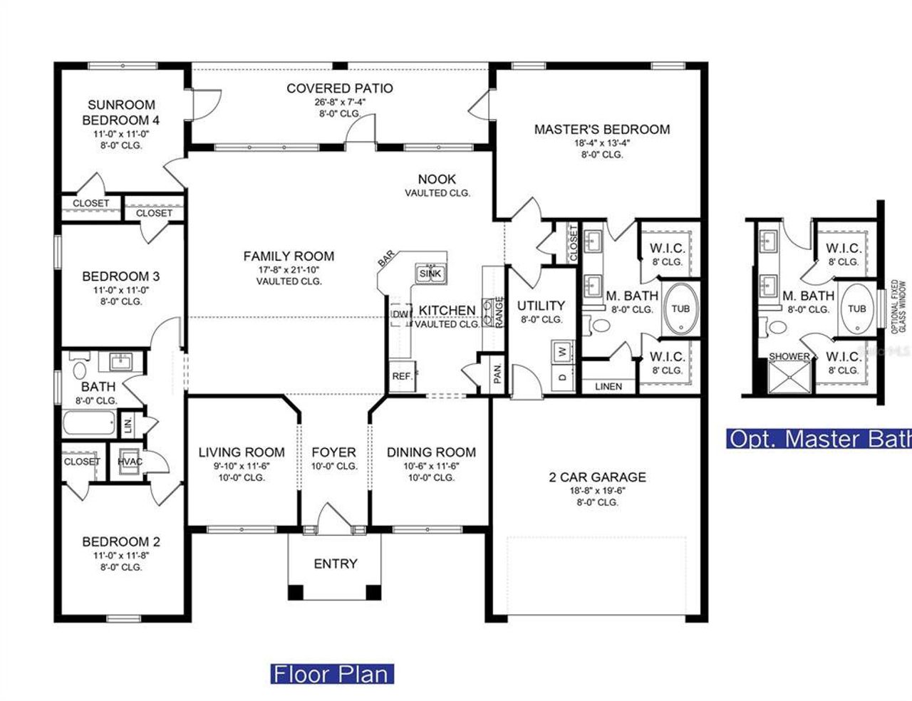 2D floor plan layout of this home in North Port, North Port, FL (Image 2).