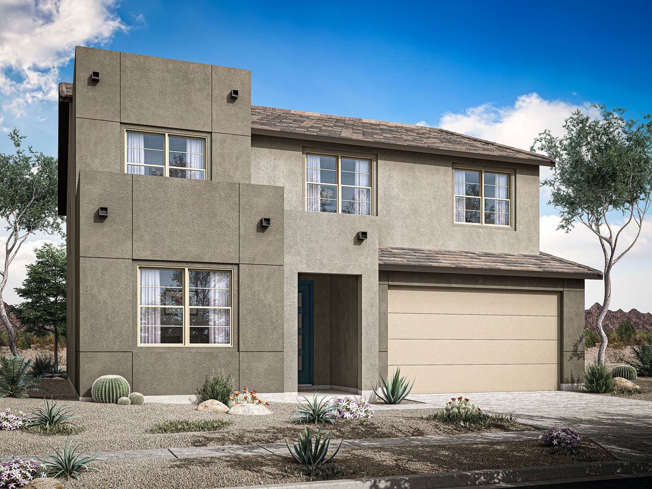Representative exterior photo of a completed home built from the Pacific by Mattamy Homes in White Tank Vistas, Waddell, AZ (Image 2).