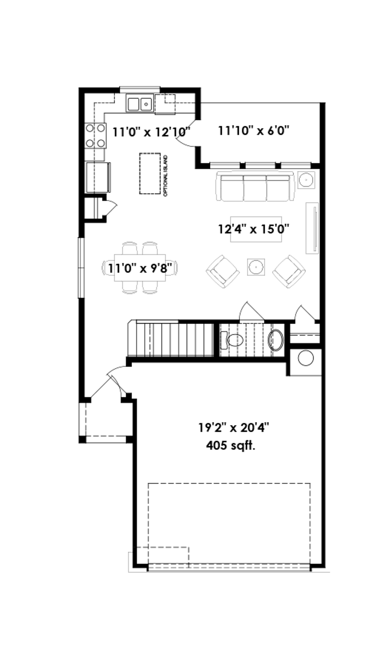 2D floor plan layout for the Magnolia by Homes by Avi in The Poppy at Vista Vera, Georgetown, TX (Image 2).