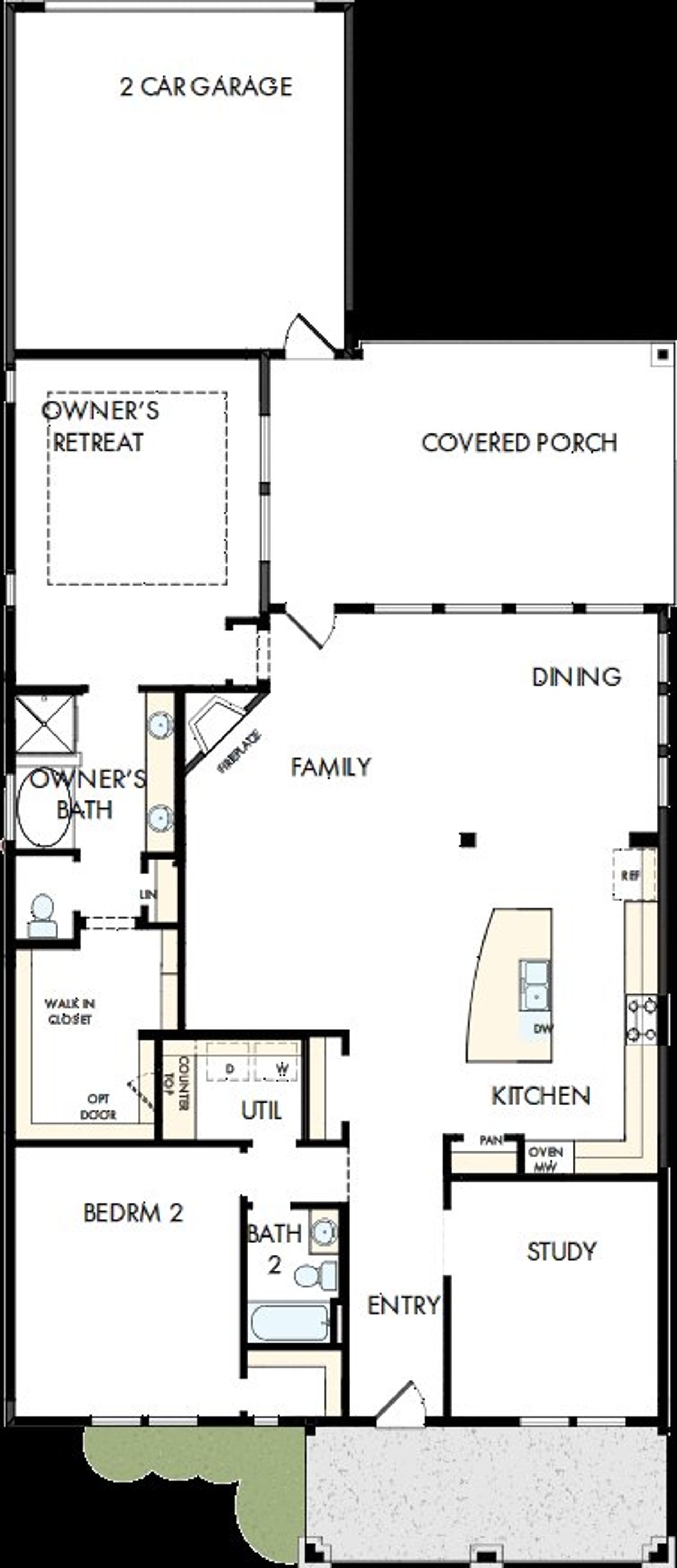 2D floor plan layout of this home in Elements at Viridian - Traditional Series, Arlington, TX (Image 2). 2D floor plan layout of this home in Elements at Viridian - Traditional Series, Arlington, TX (Image 2).