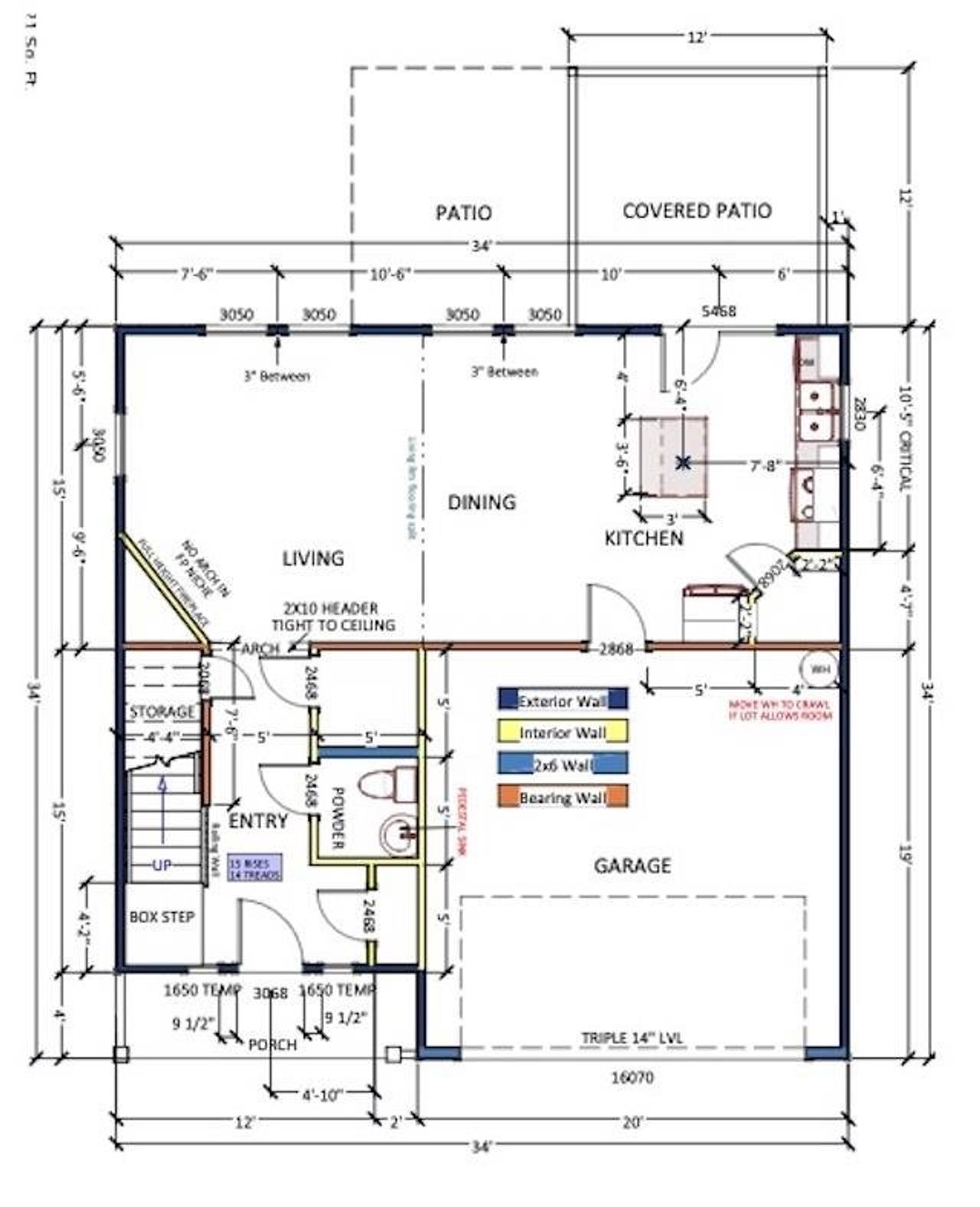 2D floor plan layout of this home in Alverson Farms, Inman, SC (Image 2).