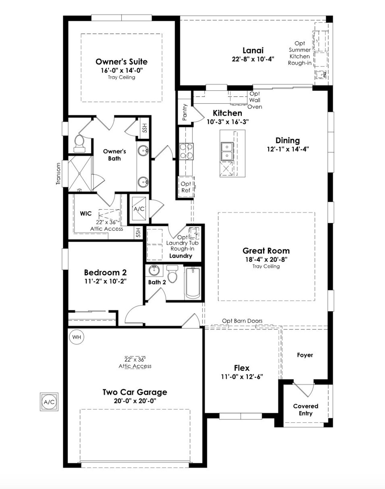 2D floor plan layout for the Gabriella by Kolter Homes in Cresswind at Hammock Oaks, Lady Lake, FL (Image 2). 2D floor plan layout for the Gabriella by Kolter Homes in Cresswind at Hammock Oaks, Lady Lake, FL (Image 2).
