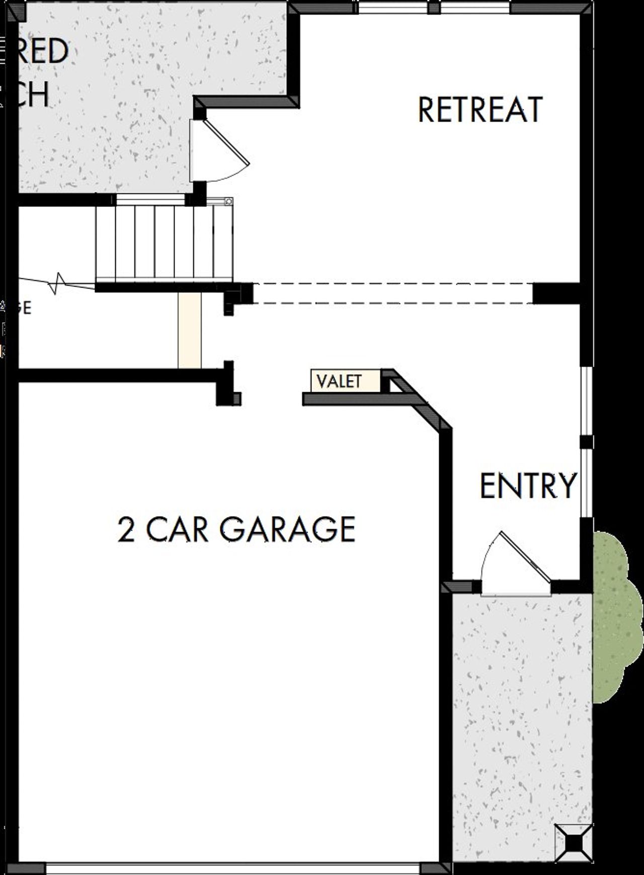 2D floor plan layout of this home in Trails at Waterside - Villas Series, Fort Worth, TX (Image 2).