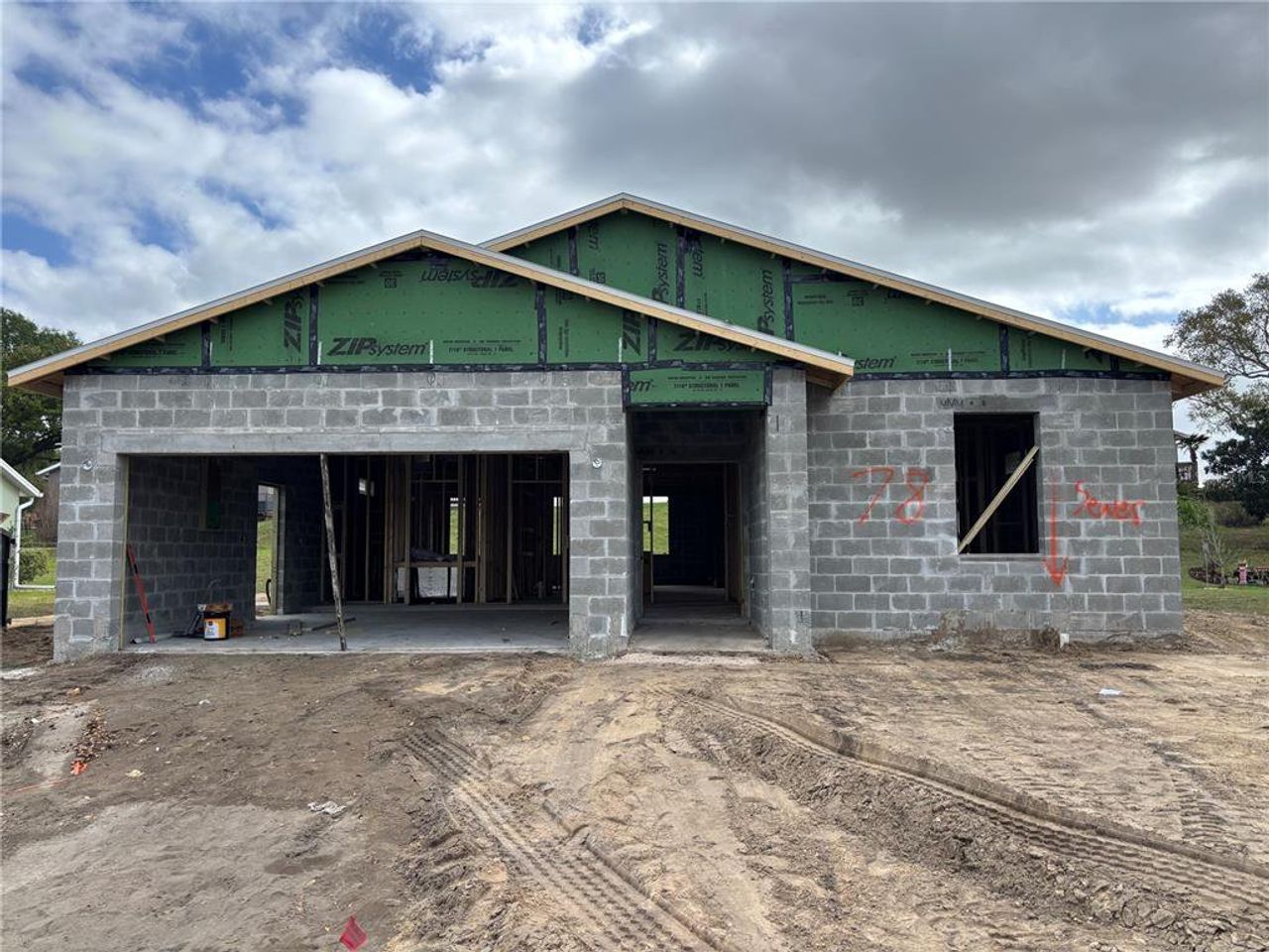 In-progress construction of a new home in , Umatilla, FL (Image 2).