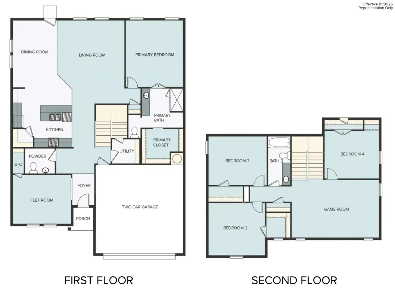 2D floor plan layout of this home in Edgebrooke, Pflugerville, TX (Image 2). 2D floor plan layout of this home in Edgebrooke, Pflugerville, TX (Image 2).