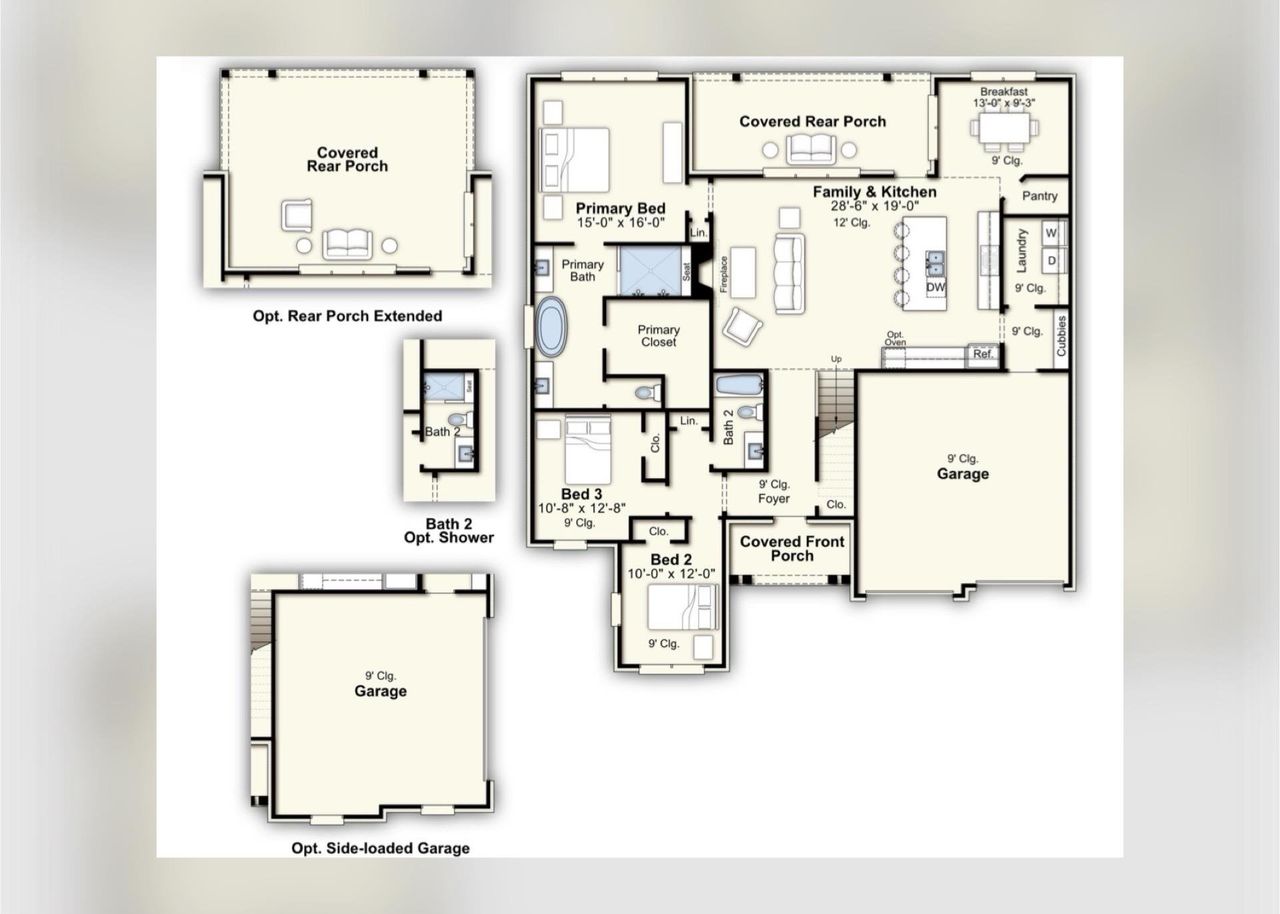 2D floor plan layout of this home in Lockwood, Collierville, TN (Image 2). 2D floor plan layout of this home in Lockwood, Collierville, TN (Image 2).