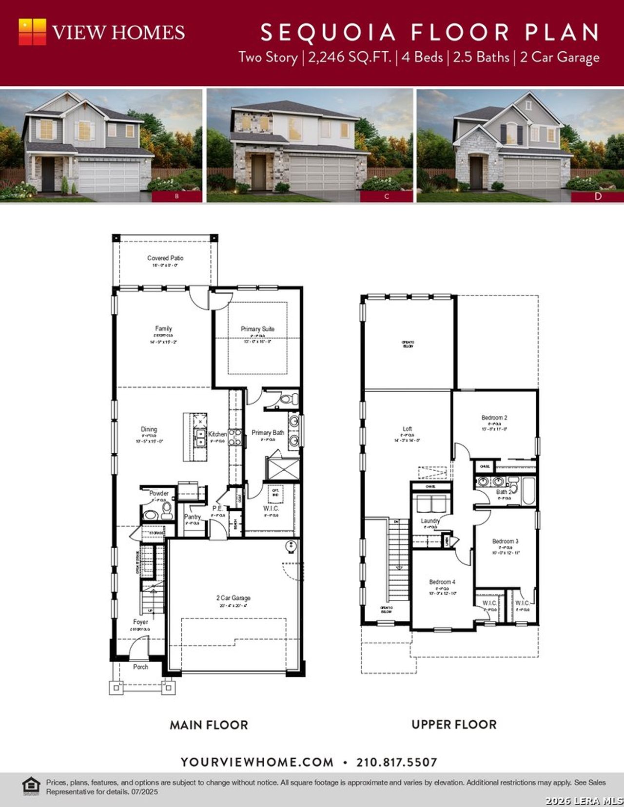 2D floor plan layout of this home in Talley Fields, San Antonio, TX (Image 2).