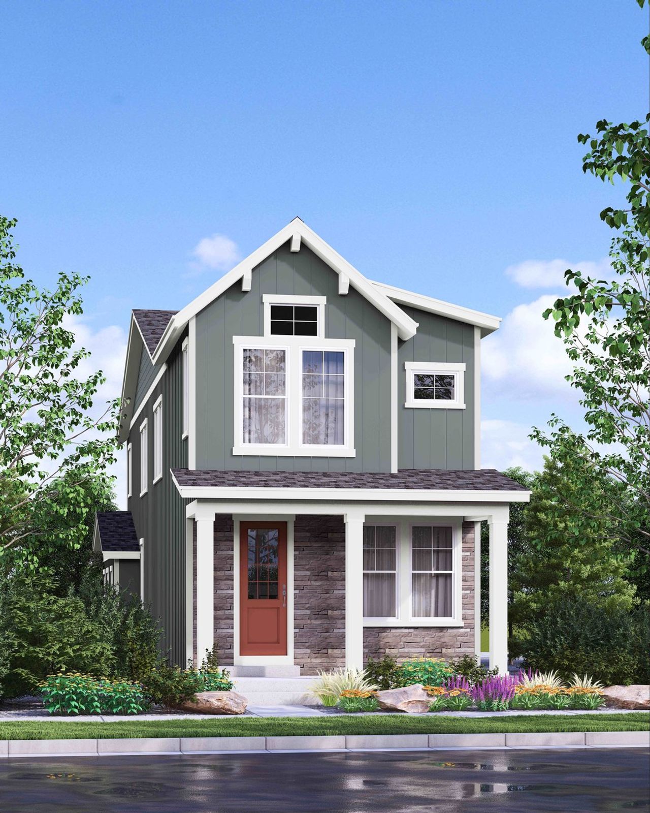 Representative exterior photo of a completed home built from the The Hummingbird by Remington Homes in Painted Prairie, Aurora, CO (Image 2).