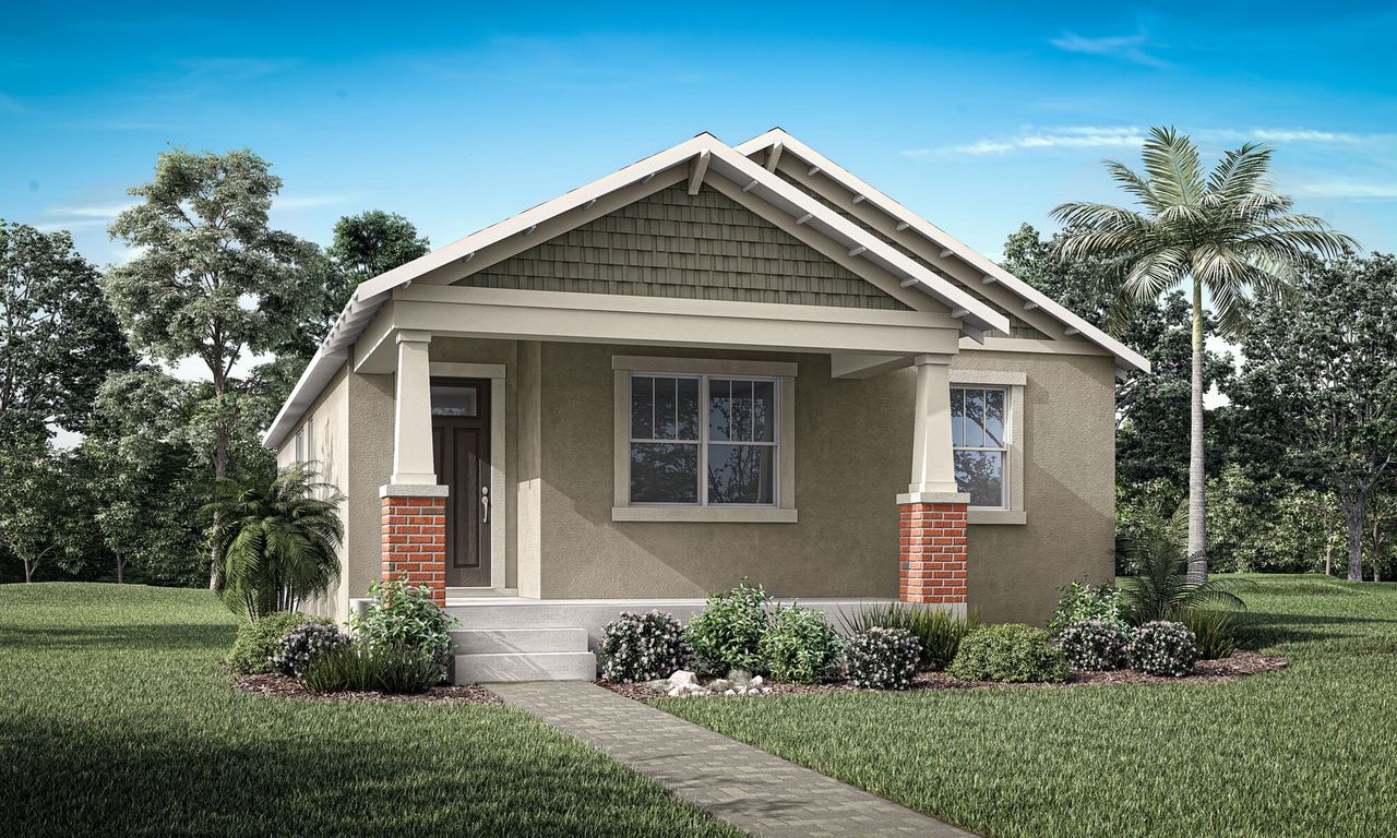 Representative exterior photo of a completed home built from the Alafia by Mattamy Homes in Rainwood, Groveland, FL (Image 2). Representative exterior photo of a completed home built from the Alafia by Mattamy Homes in Rainwood, Groveland, FL (Image 2).