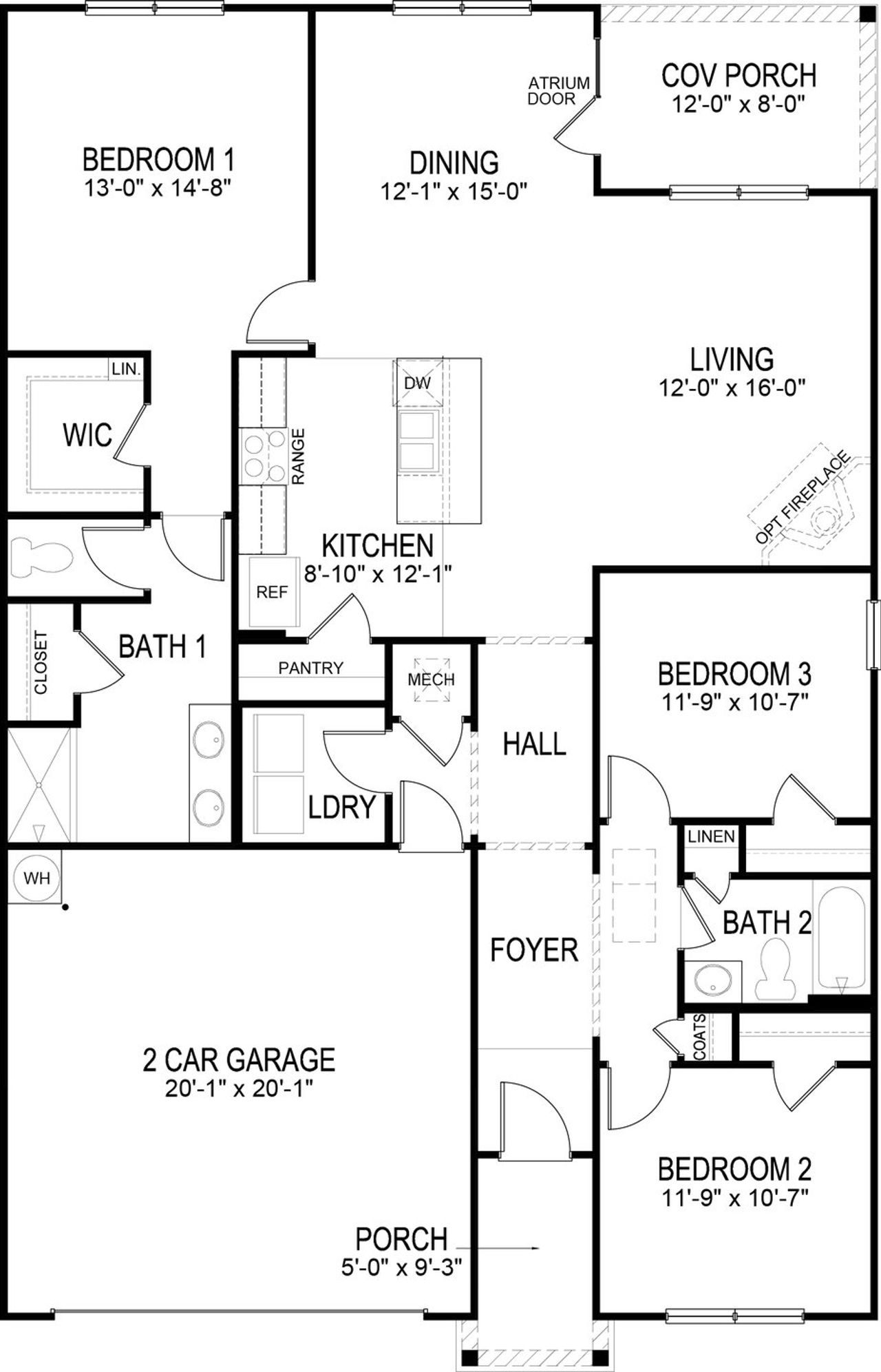 2D floor plan layout of this home in Fairview Hills, Cleveland, TN (Image 2). 2D floor plan layout of this home in Fairview Hills, Cleveland, TN (Image 2).
