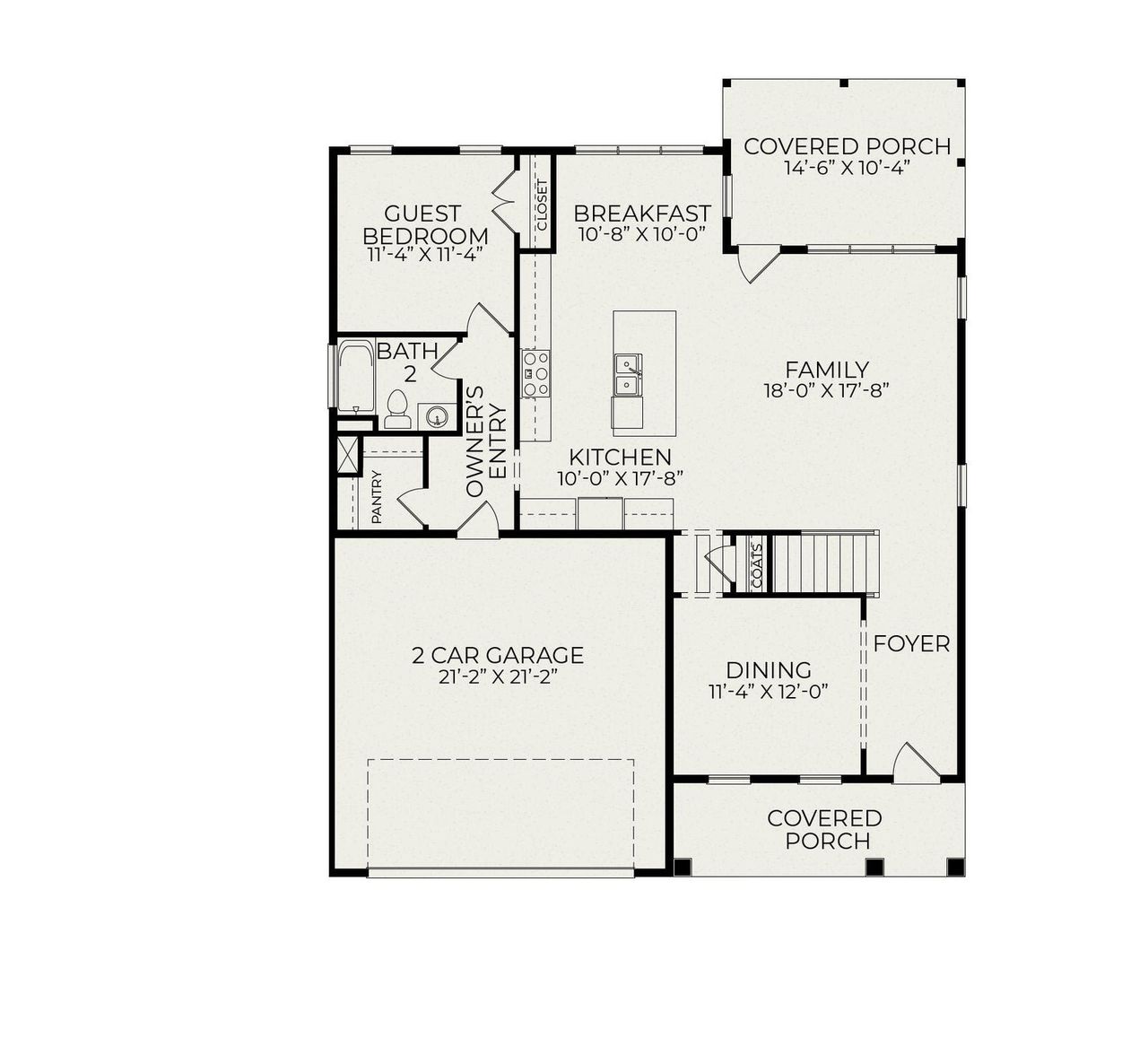 2D floor plan layout for the Fairfield by Homes by Dickerson in The View, Durham, NC (Image 2). 2D floor plan layout for the Fairfield by Homes by Dickerson in The View, Durham, NC (Image 2).
