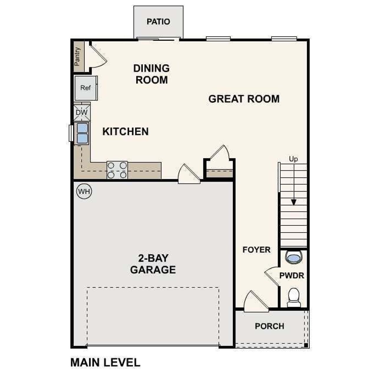 2D floor plan layout of this home in Urban's Place, Chatsworth, GA (Image 2).